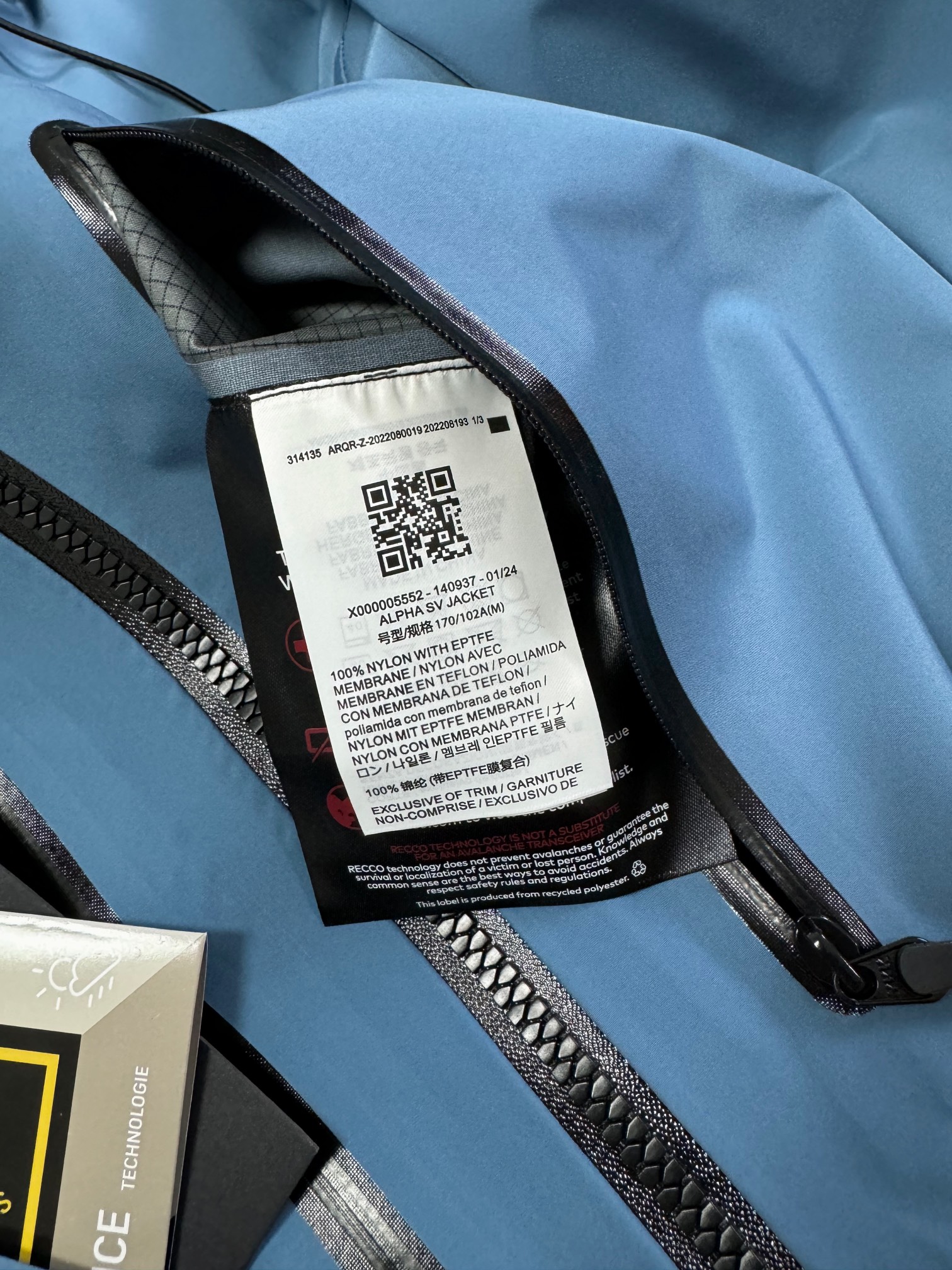 G13 台州 第7代 Arcteryx 始祖鸟 Alpha SV GORE-TEX Pro 冲锋 硬壳 防风防水 夹克 长袖 男款B5 琢石蓝X000007555