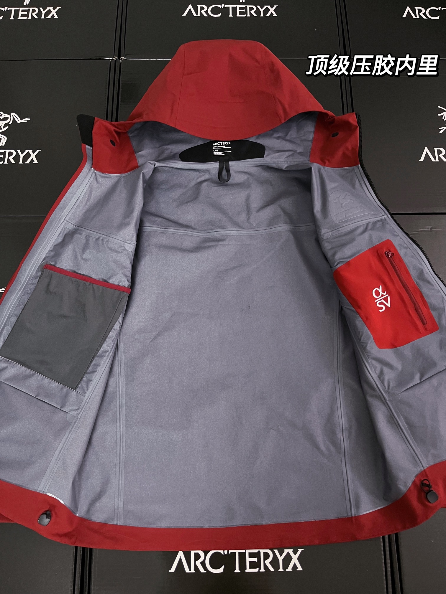 G13 台州 第7代 Arcteryx 始祖鸟 Alpha SV GORE-TEX Pro 冲锋 硬壳 防风防水 夹克 长袖 男款B5 红色X000007555