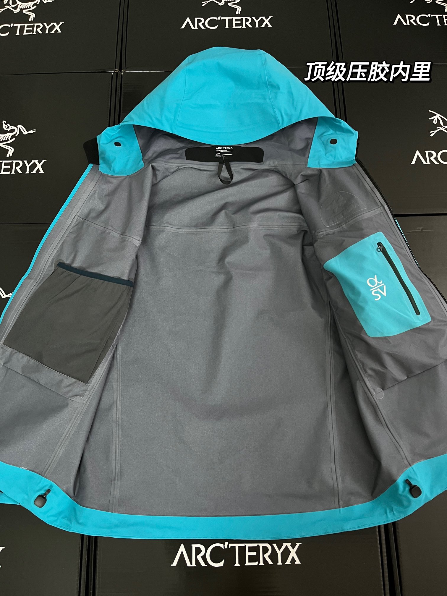 G13 台州 第7代 Arcteryx 始祖鸟 Alpha SV GORE-TEX Pro 冲锋 硬壳 防风防水 夹克 长袖 男款B5 蓝色X000007555