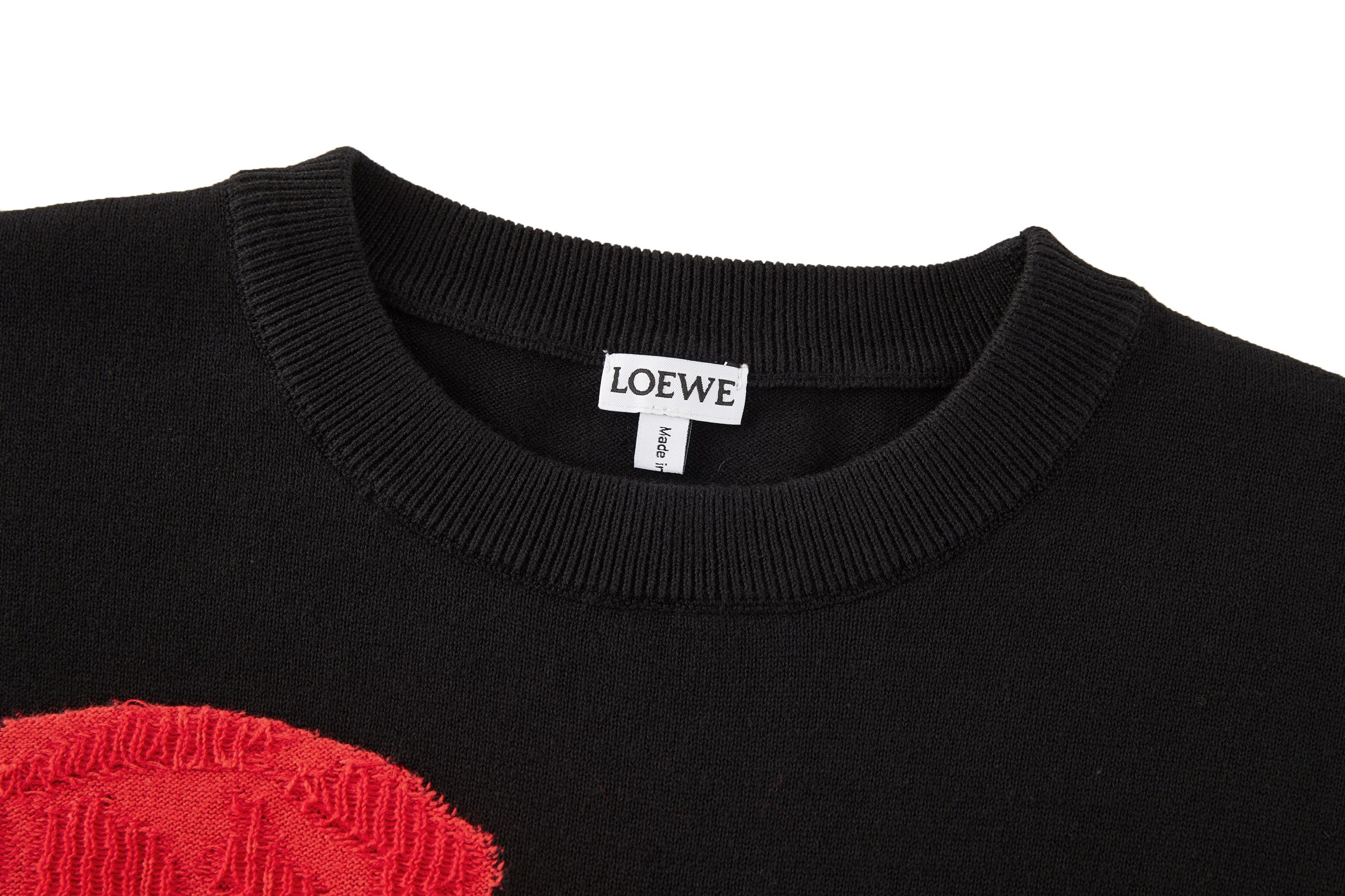 Loewe 罗意威 刺绣提花标识针织毛衣 针织衫 外套 长袖 秋冬 黑色 B0 