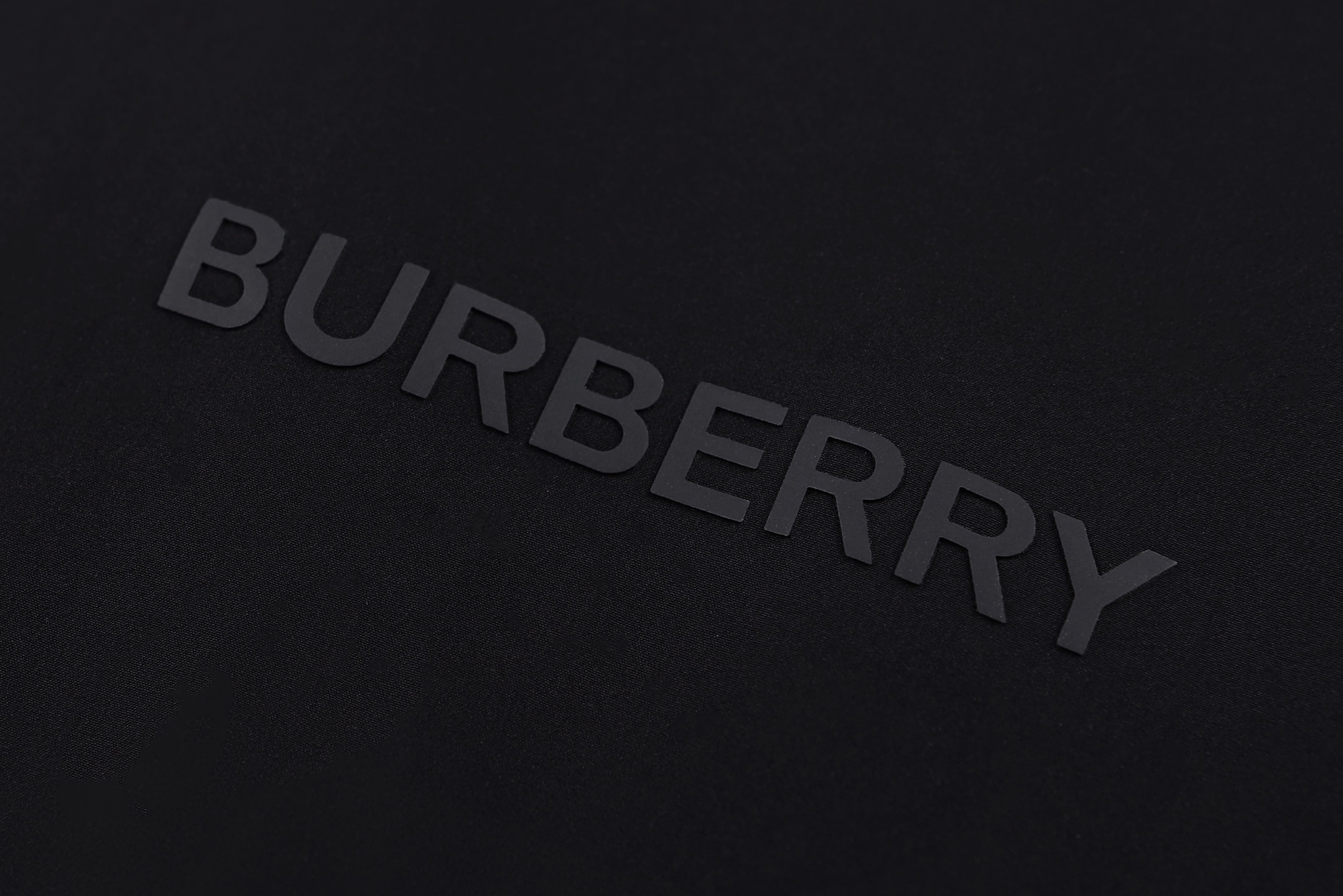 Burberry 巴宝莉 logo标识拉链条纹连帽夹克 长袖 外套 秋冬款 黑色 C0