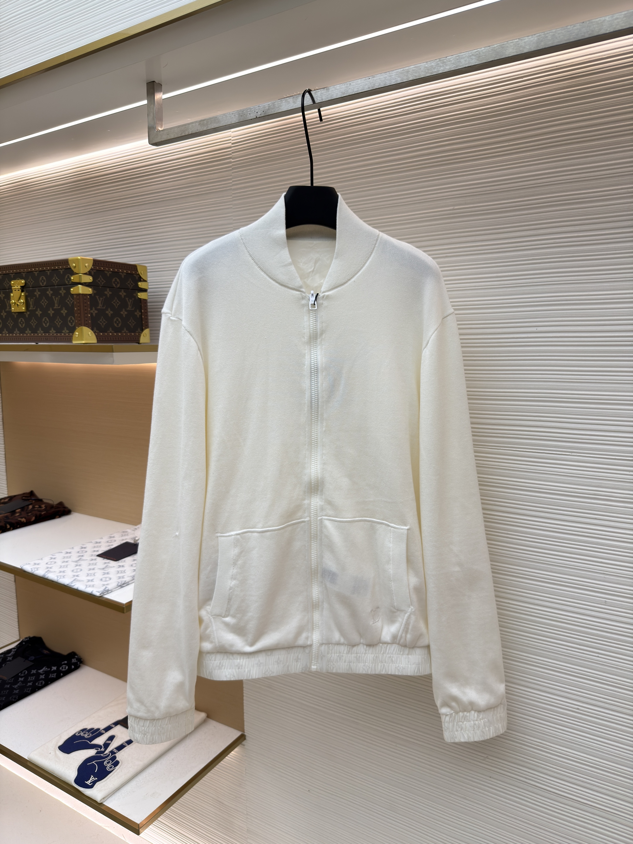 LOUIS VUITTON 路易威登 双面两穿拉链外套 夹克 长袖 白色 黑色 C0