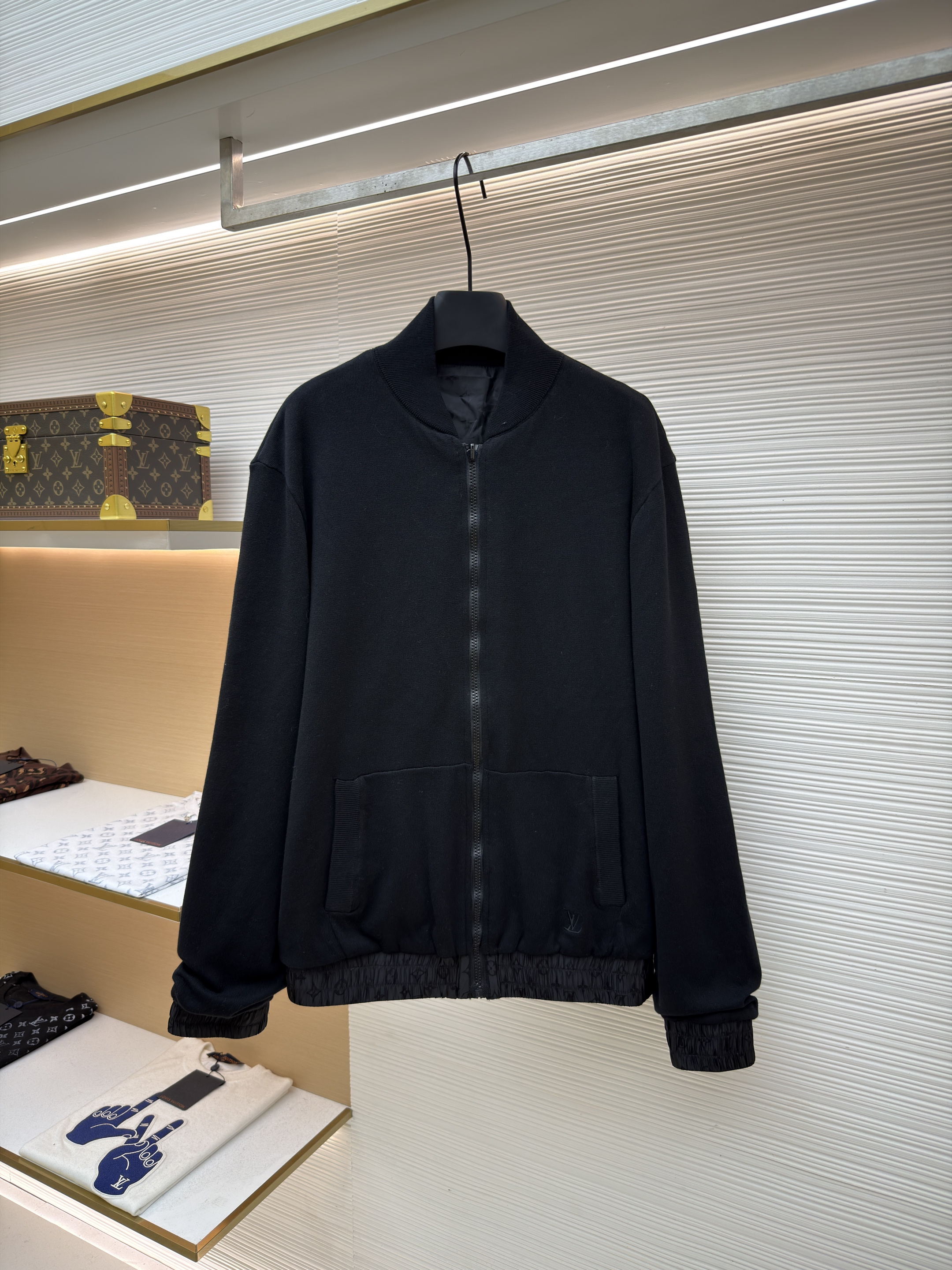 LOUIS VUITTON 路易威登 双面两穿拉链外套 夹克 长袖 白色 黑色 C0