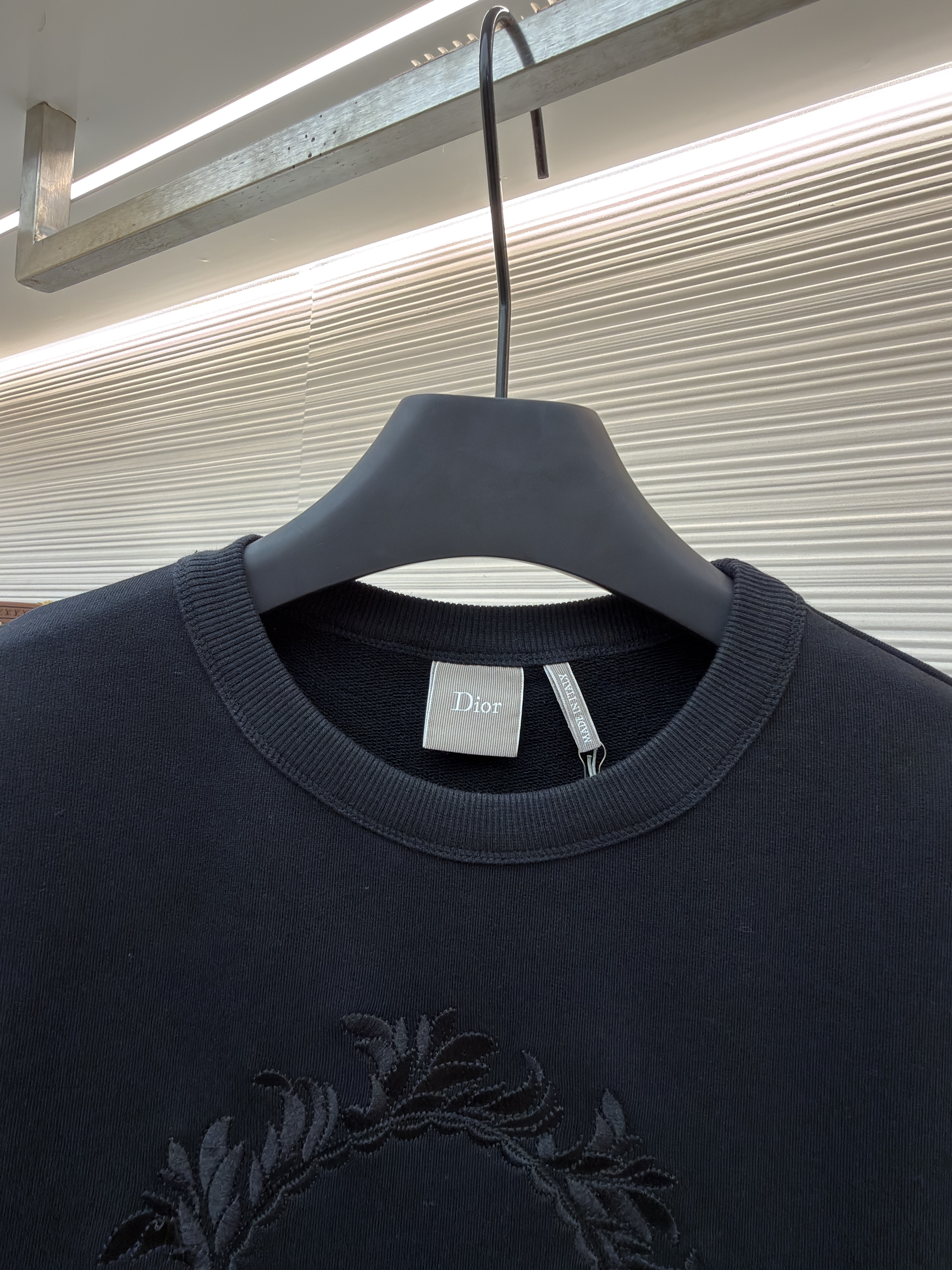 DIOR 迪奥 刺绣圆环圆领卫衣 外套 长袖 秋冬款 黑色 B0
