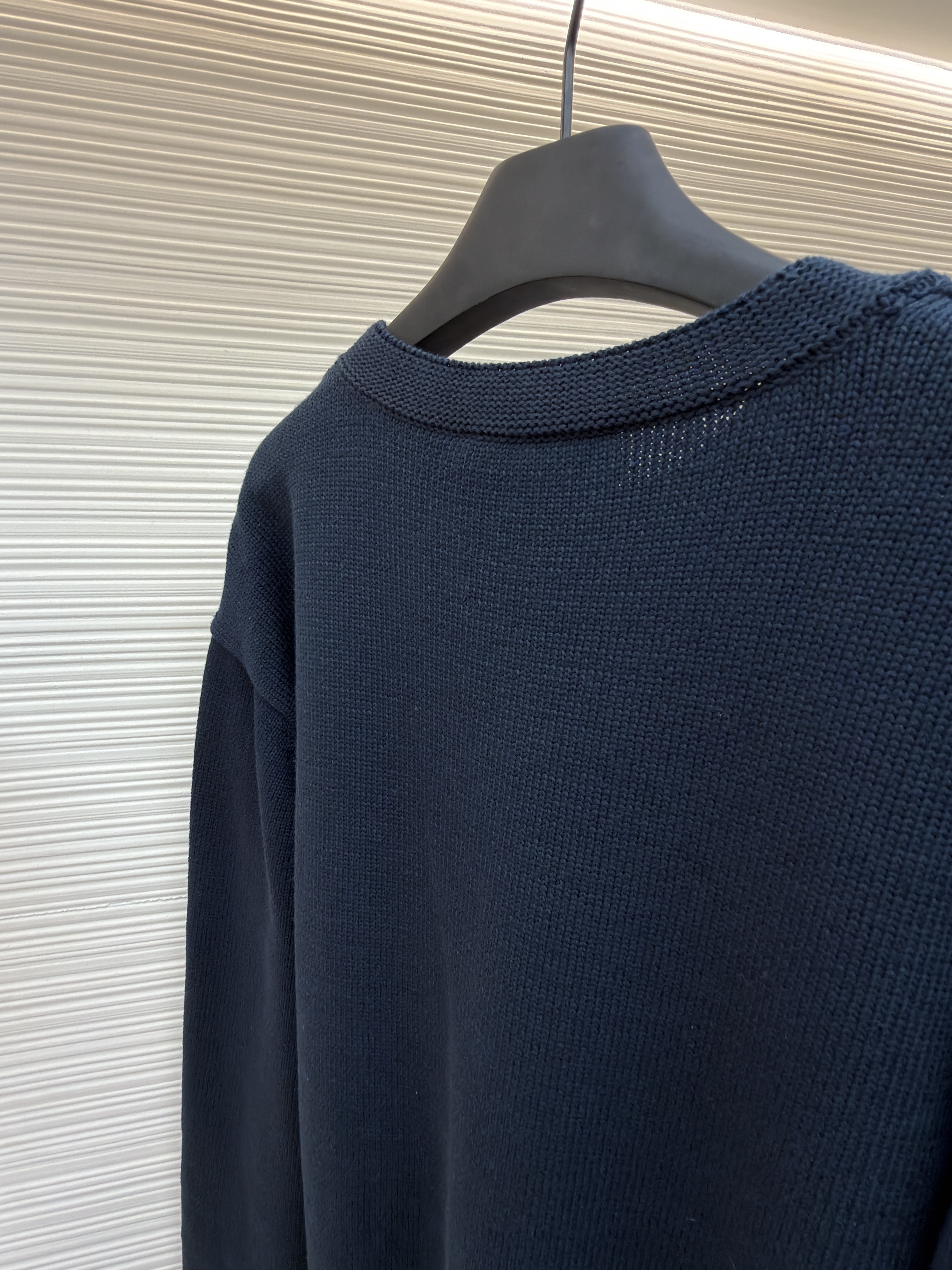 DIOR 迪奥 字母刺绣针织毛衣 针织衫 外套 长袖 白色 蓝色 B0