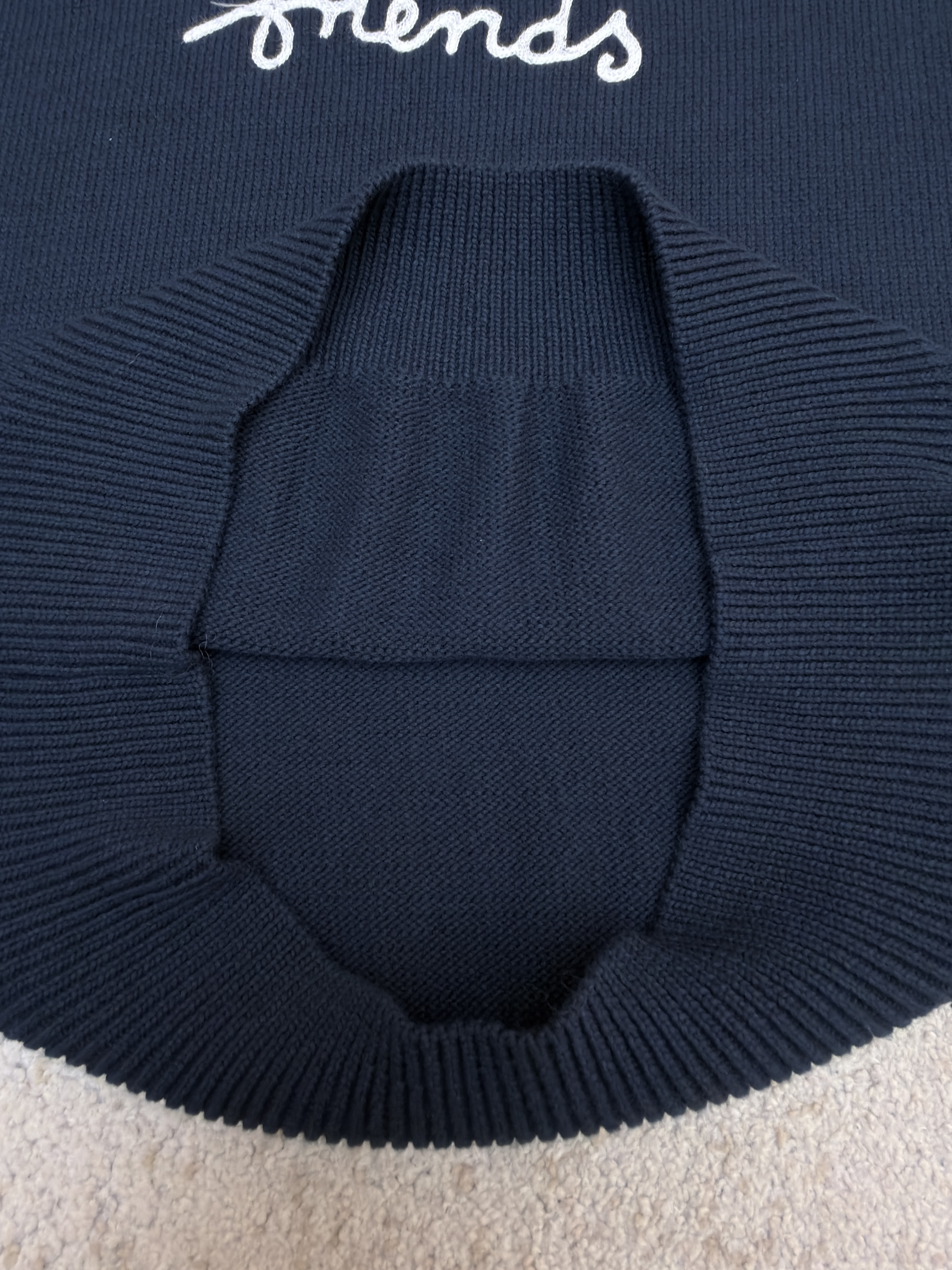DIOR 迪奥 字母刺绣针织毛衣 针织衫 外套 长袖 白色 蓝色 B0
