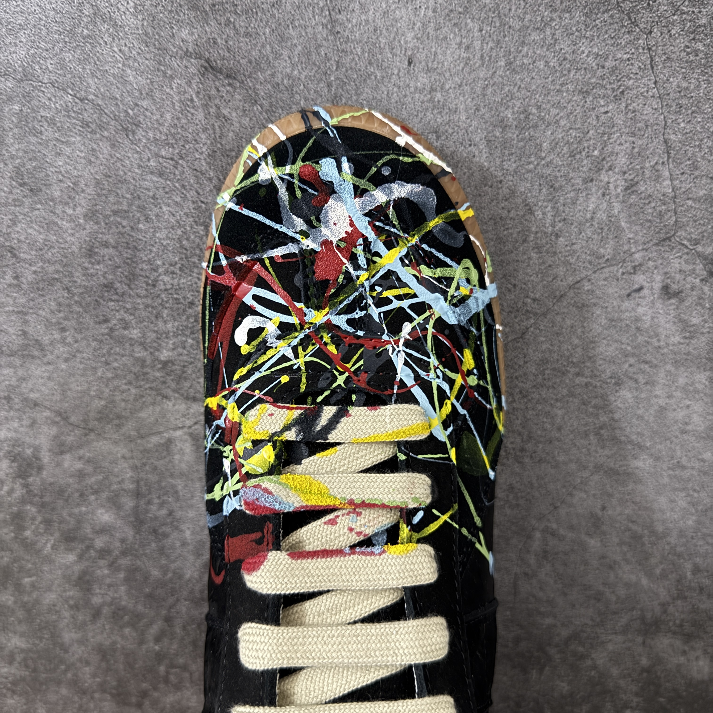 Maison Margiela MM6 马吉拉  Replica彩绘 德训鞋 低筒 休闲鞋 运动鞋 板鞋 男鞋 女鞋  黑色 S57WS0240P1892963