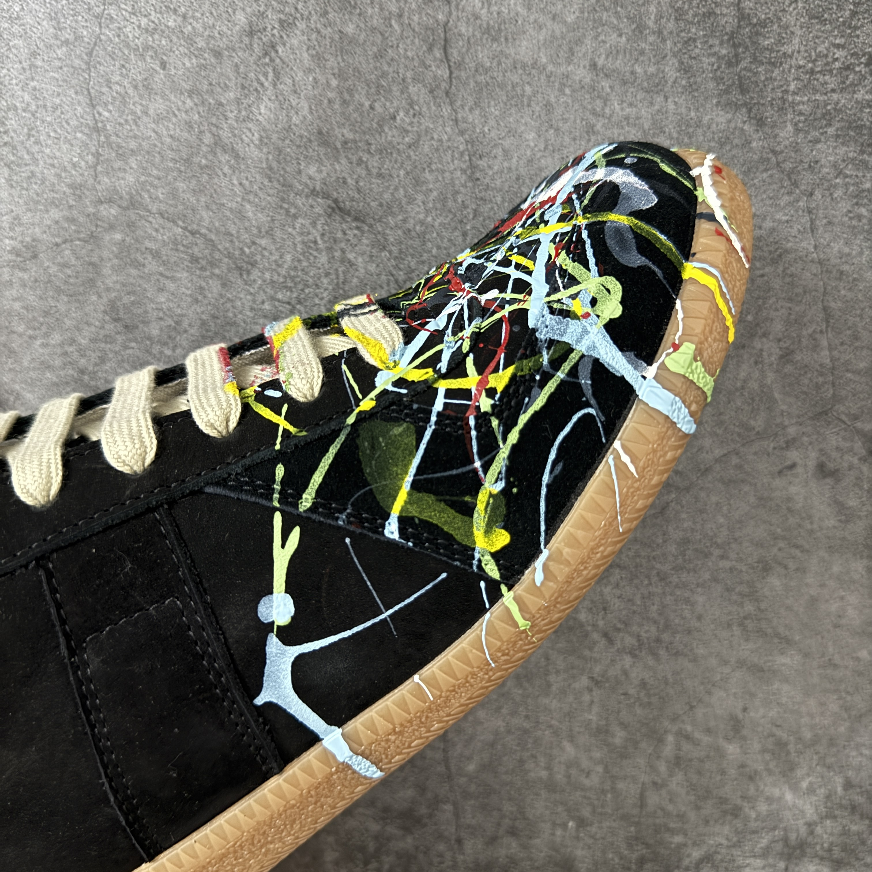 Maison Margiela MM6 马吉拉  Replica彩绘 德训鞋 低筒 休闲鞋 运动鞋 板鞋 男鞋 女鞋  黑色 S57WS0240P1892963