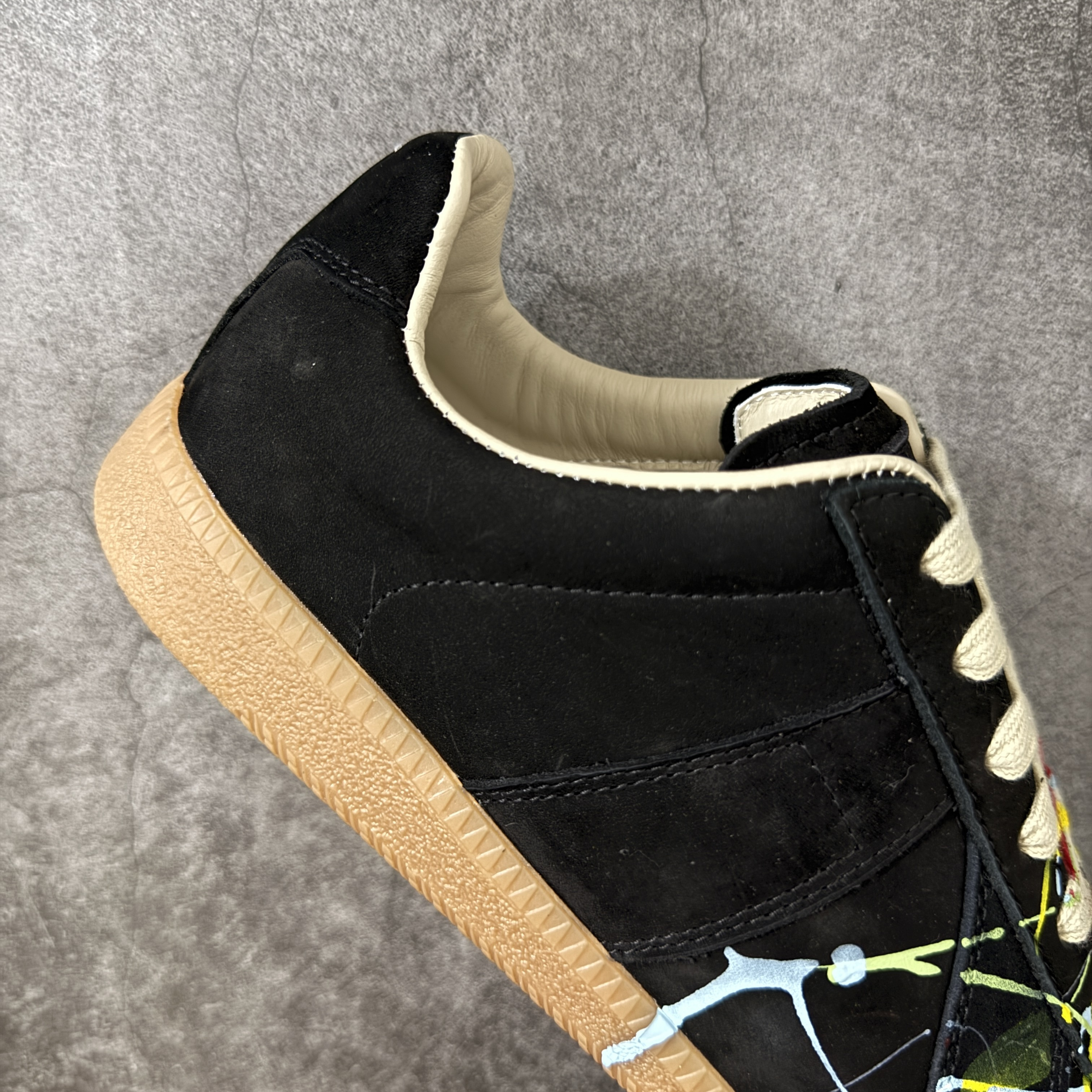 Maison Margiela MM6 马吉拉  Replica彩绘 德训鞋 低筒 休闲鞋 运动鞋 板鞋 男鞋 女鞋  黑色 S57WS0240P1892963