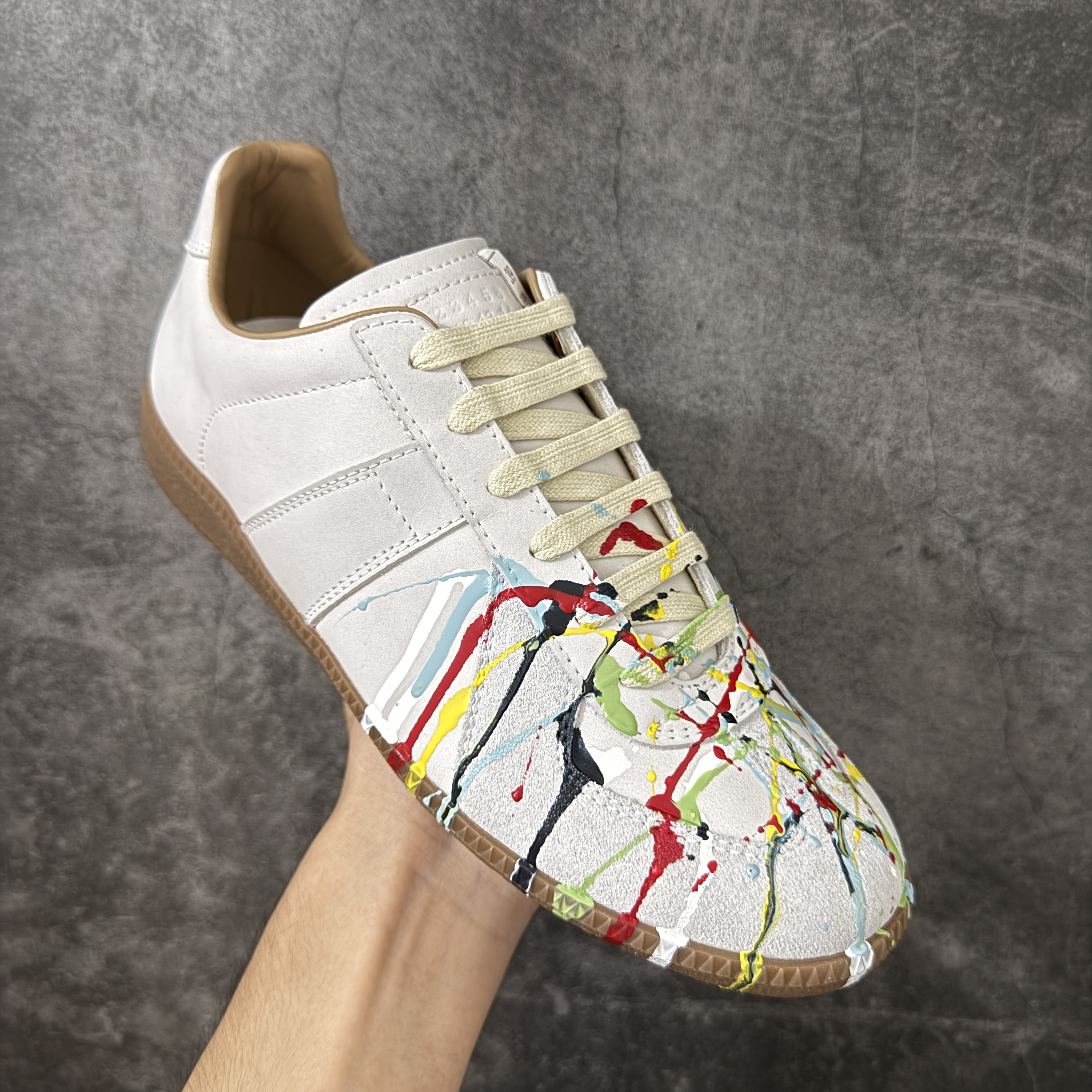 Maison Margiela MM6 马吉拉  Replica彩绘 德训鞋 低筒 休闲鞋 运动鞋 板鞋 男鞋 女鞋  白色 S57WS0240P1892961