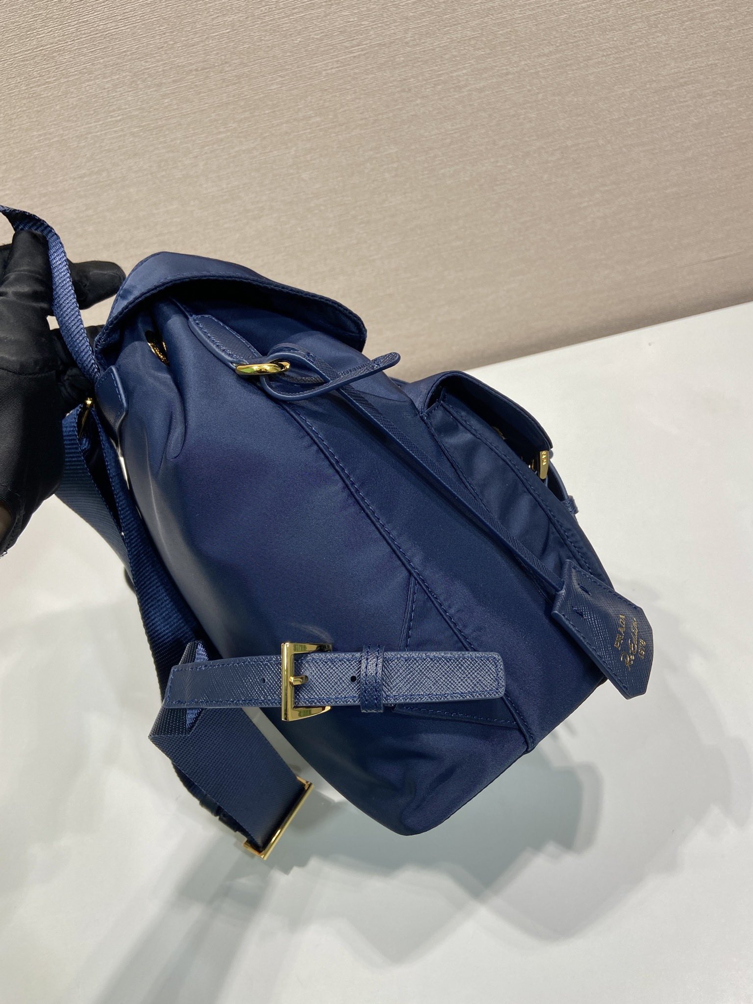 普拉达 PRADA Re-Nylon 1978 双肩包 尼龙 海蓝色 H0-1BZ677_RV44_F0DMH_V_OOM
