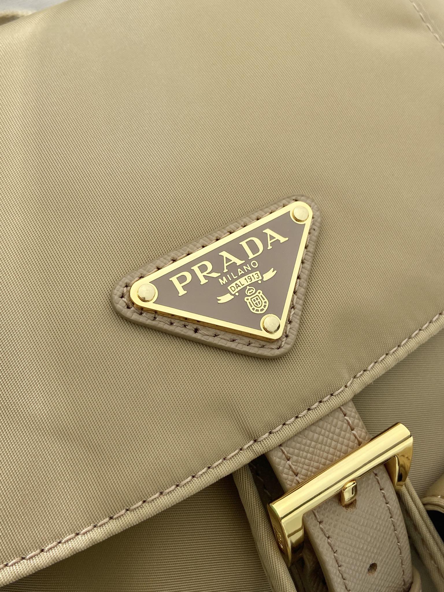 小号 普拉达 PRADA Re-Nylon 1978 双肩包 尼龙 沙漠黄 H0-1BZ677_RV44_F0F24_V_OOO