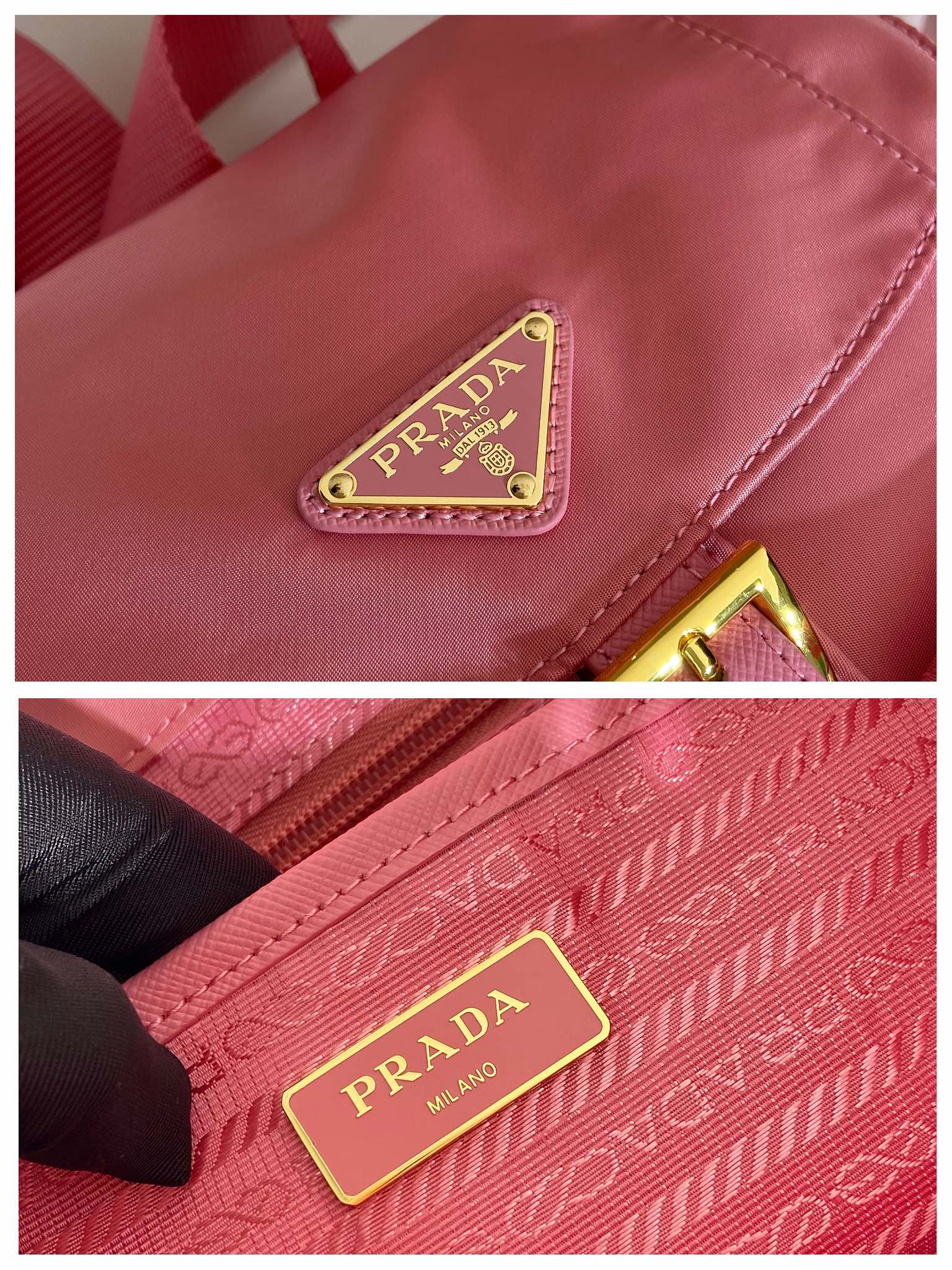 小号 普拉达 PRADA Re-Nylon 双肩包 尼龙 海棠粉 H0-1BZ677_RV44_F0JII_V_OOM