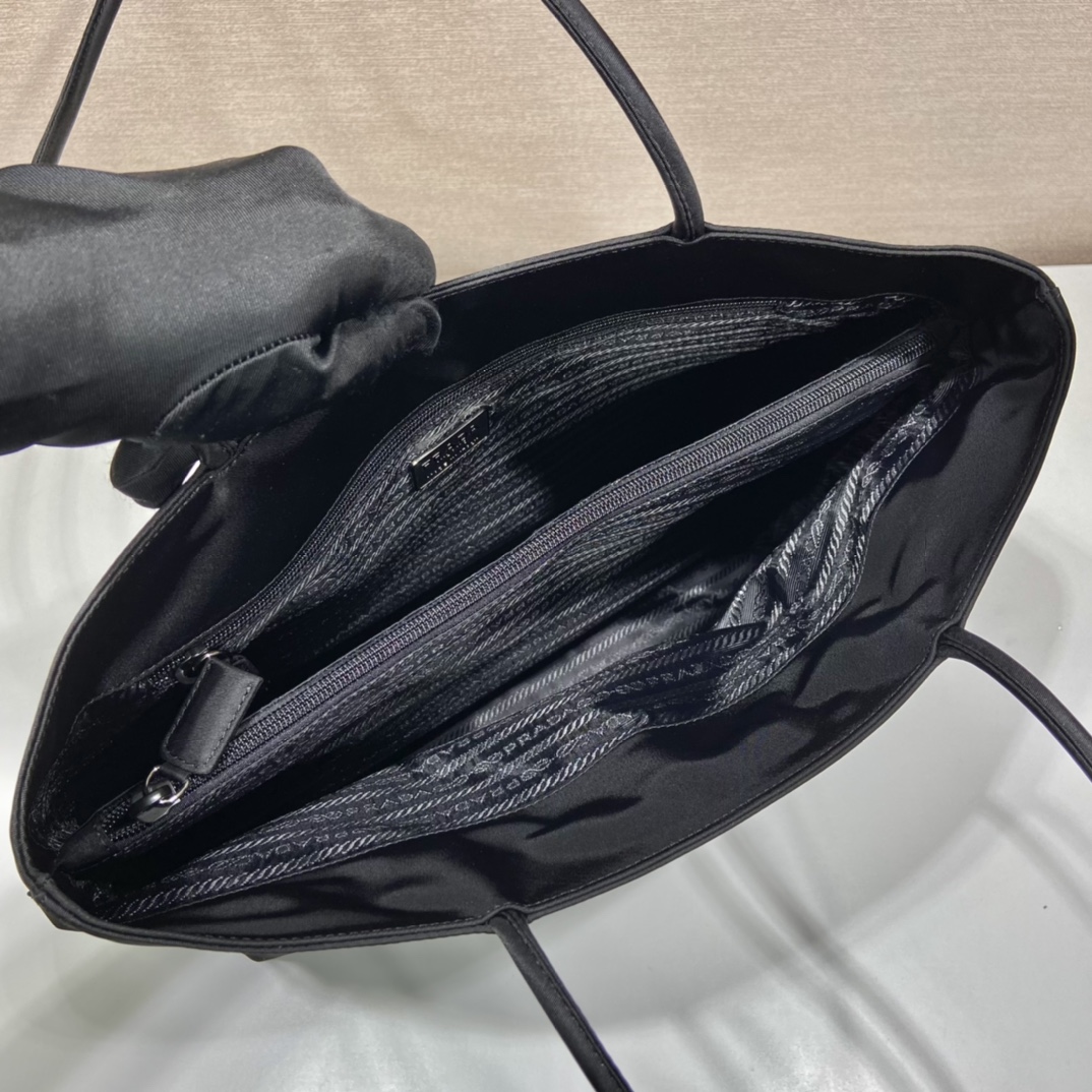 大号 托特 普拉达 PRADA Re-Nylon Tote 尼龙 黑色 F0-1BG108_5ECO_F0002_TU_V_OOX