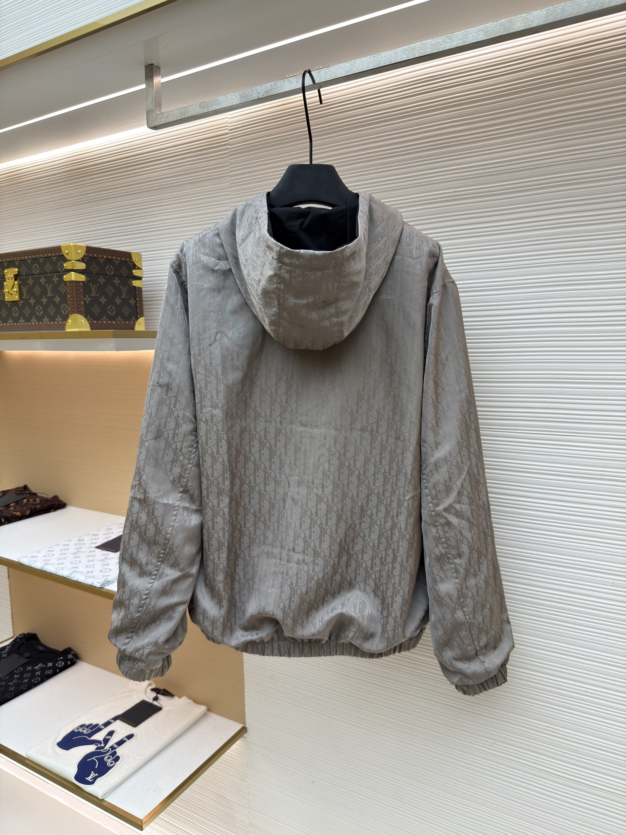 DIOR 迪奥 双面两穿拉链连帽夹克 外套 长袖 秋冬 黑色 C0
