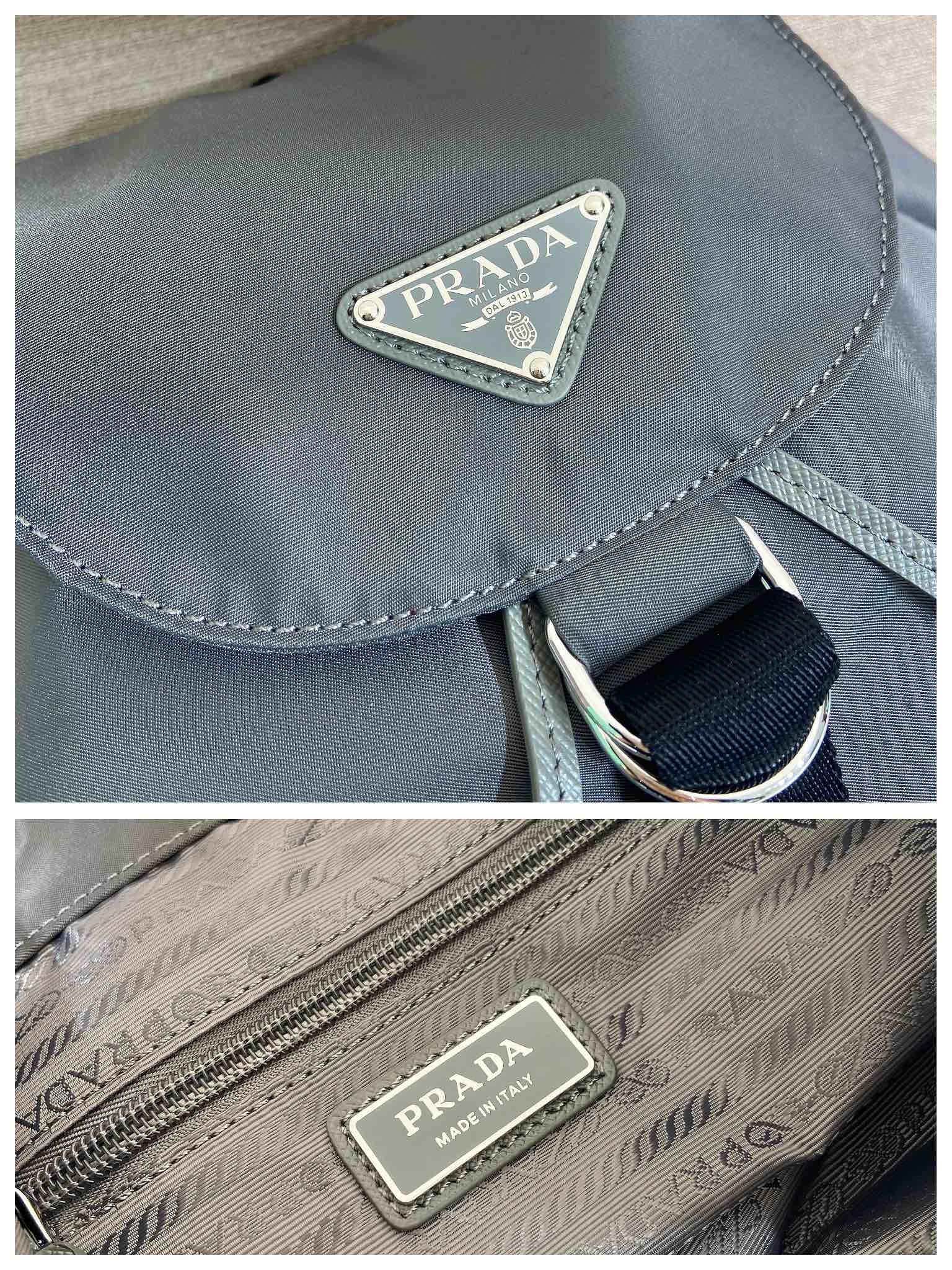 小号 普拉达 PRADA Re-Nylon 双肩包 旅行包   尼龙 F0-1BZ197_RV44_F0002_V_OOO
