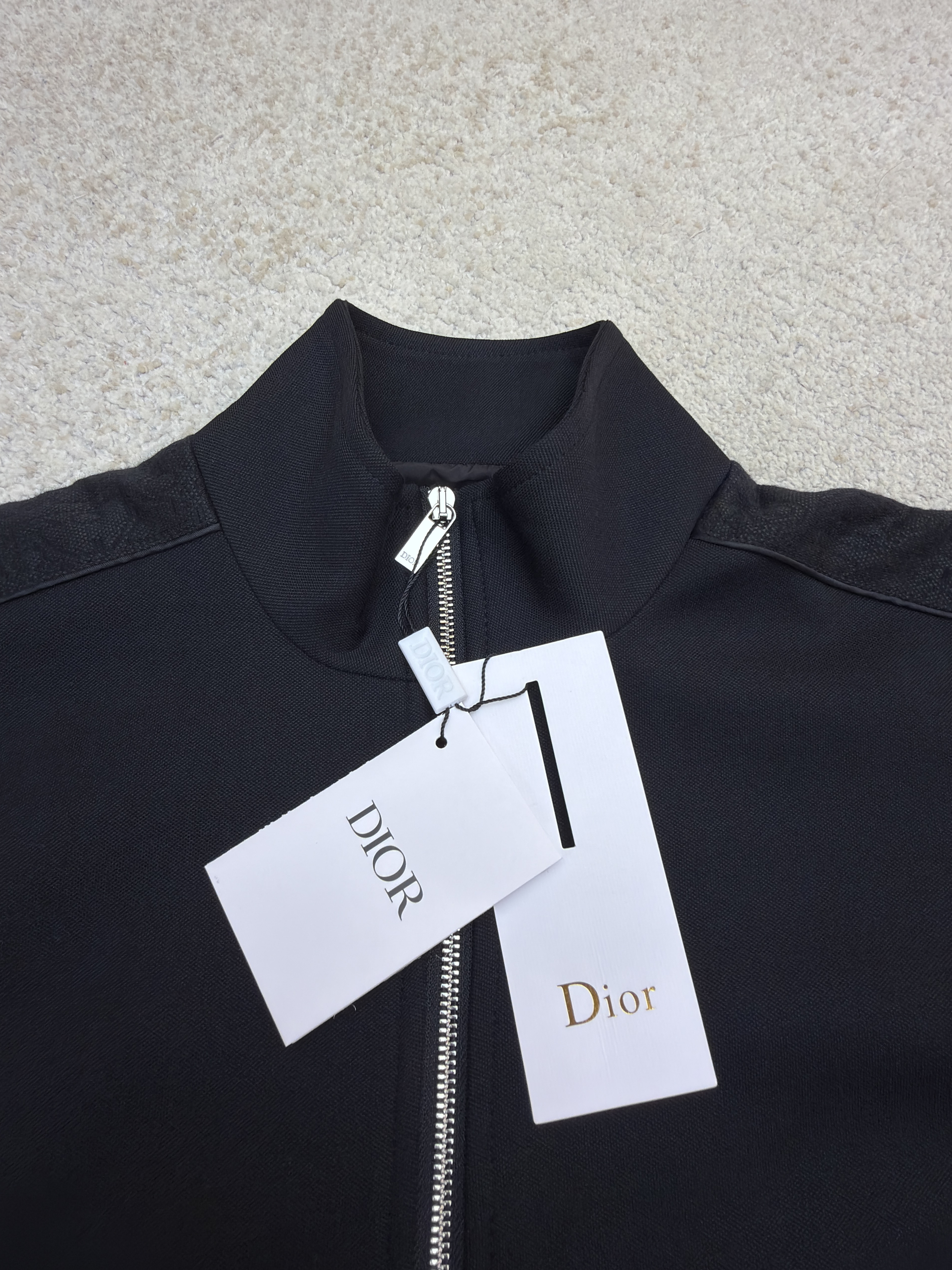 DIOR 迪奥 镶片拉链立领夹克 秋冬 外套 长袖 黑色 B2