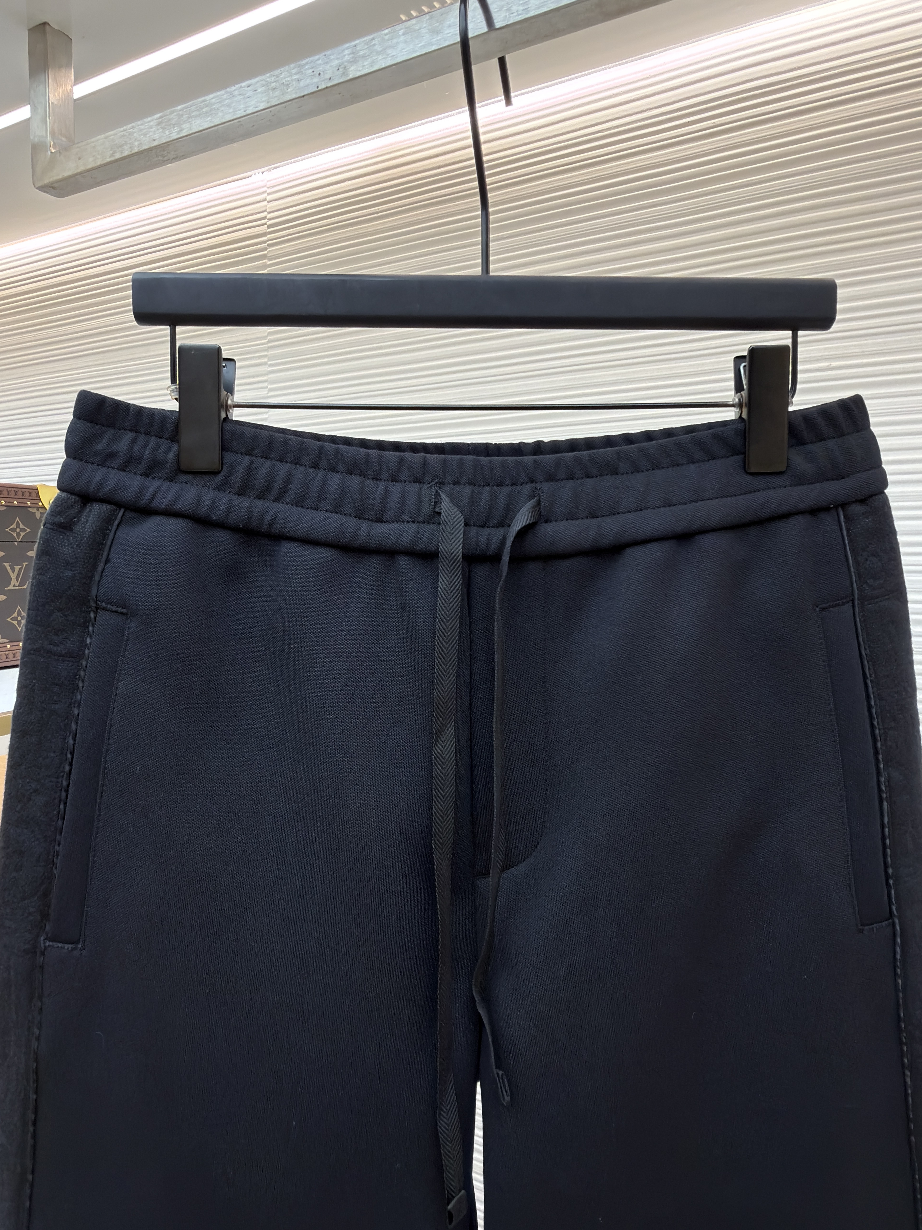 DIOR 迪奥 镶片松紧腰休闲裤 运动裤 长裤 裤子 黑色 B0