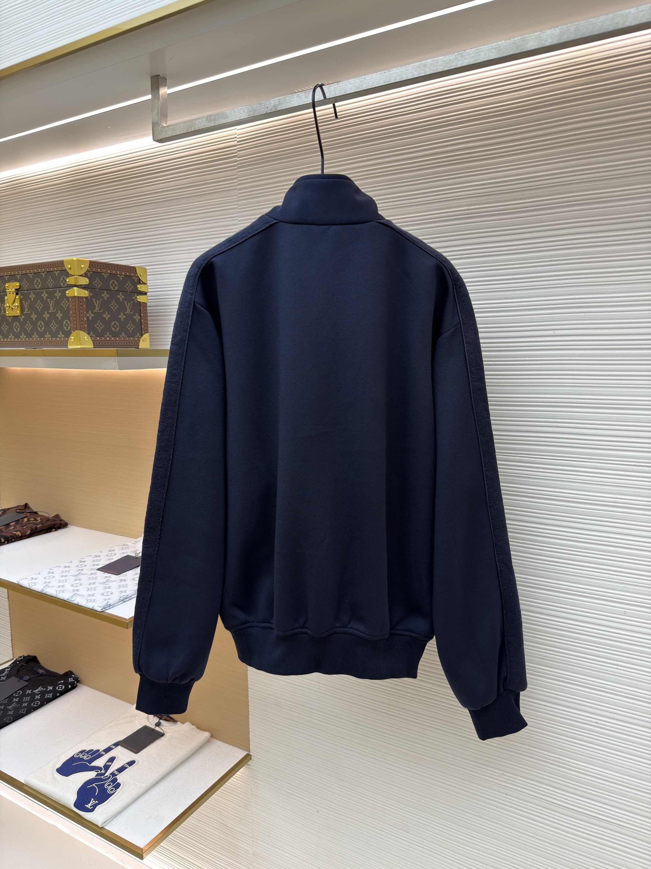 DIOR 迪奥 镶片拉链立领夹克 秋冬 外套 长袖 藏蓝色 B2