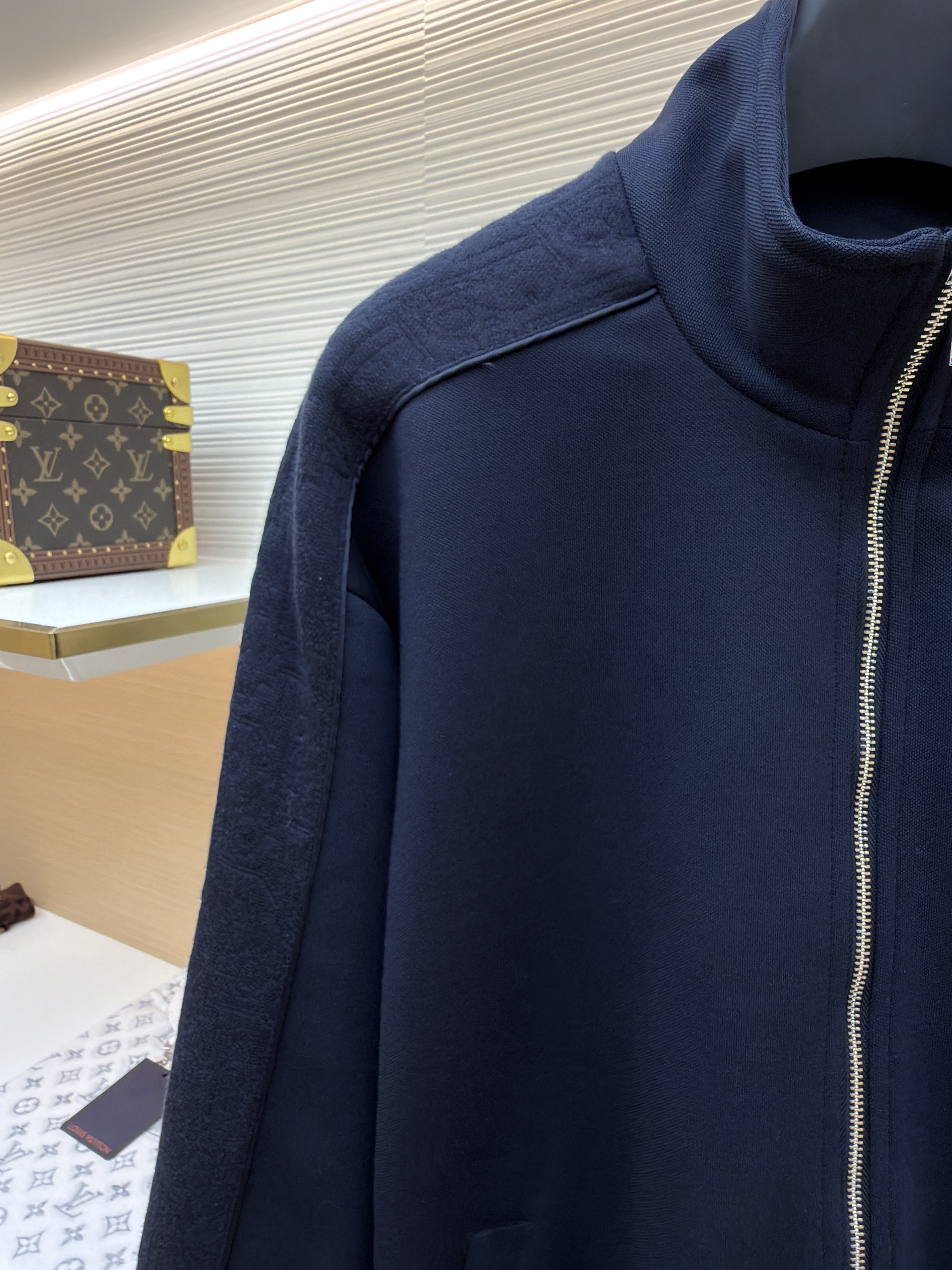 DIOR 迪奥 镶片拉链立领夹克 秋冬 外套 长袖 藏蓝色 B2