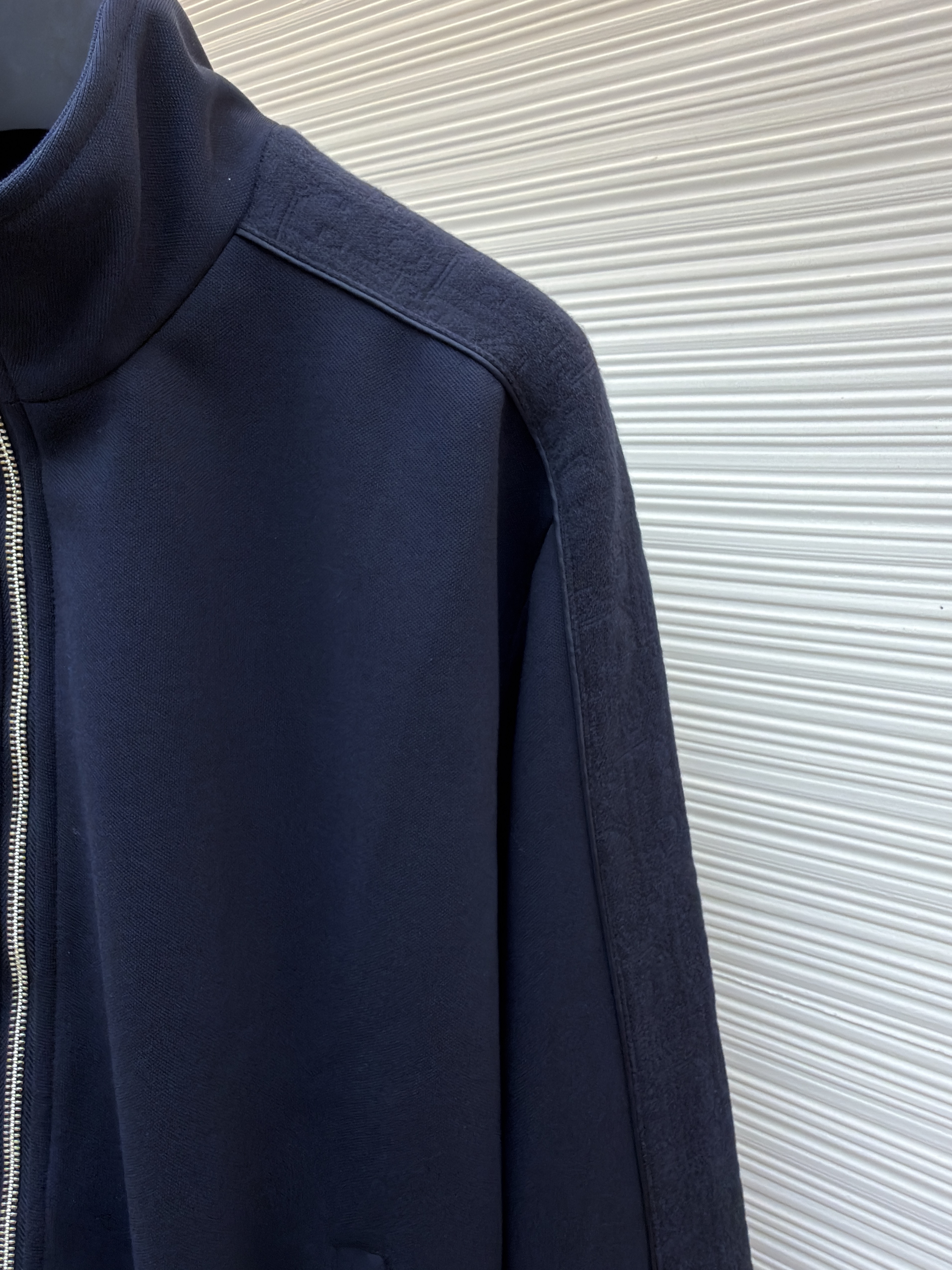 DIOR 迪奥 镶片拉链立领夹克 秋冬 外套 长袖 藏蓝色 B2