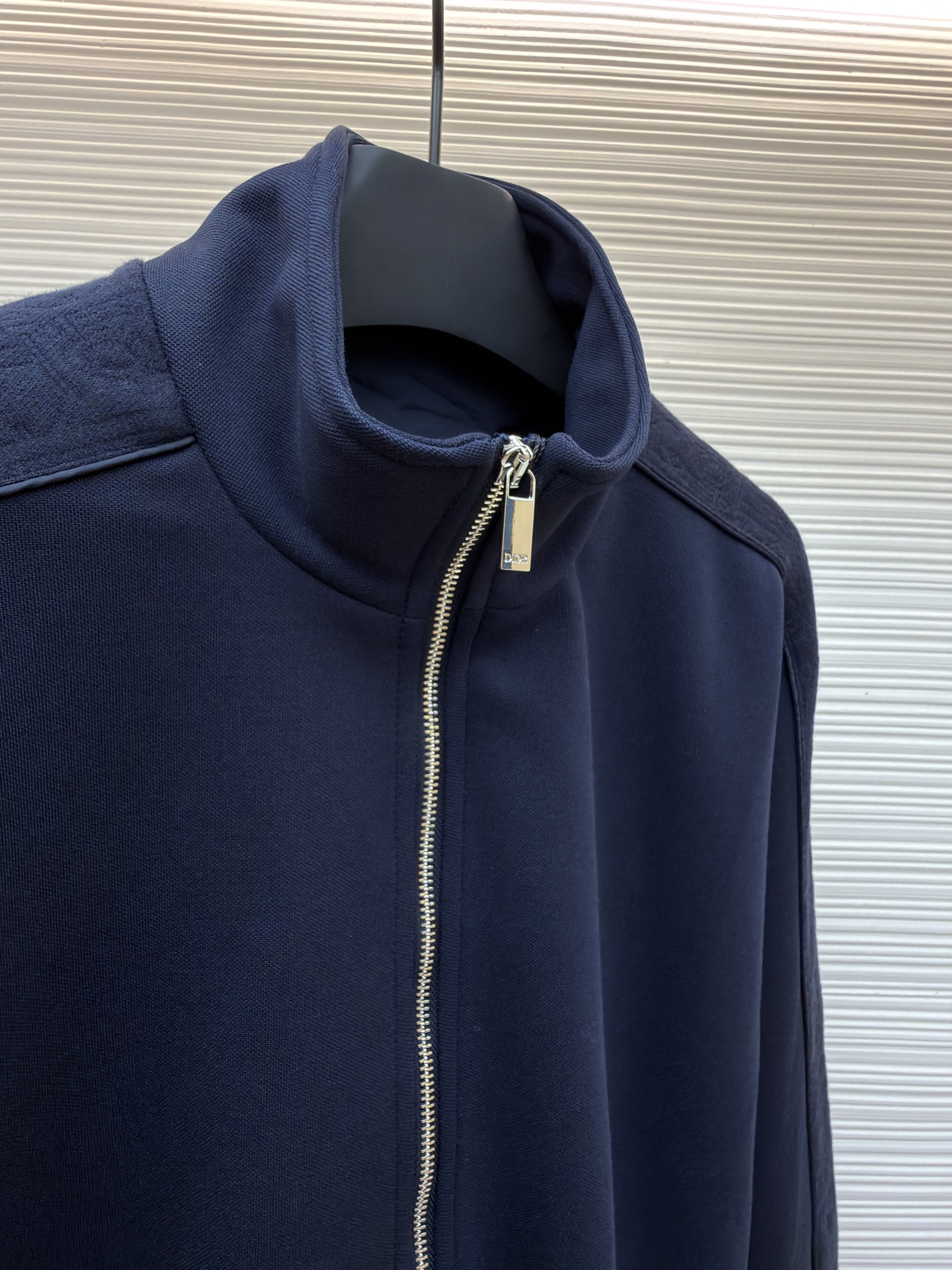 DIOR 迪奥 镶片拉链立领夹克 秋冬 外套 长袖 藏蓝色 B2