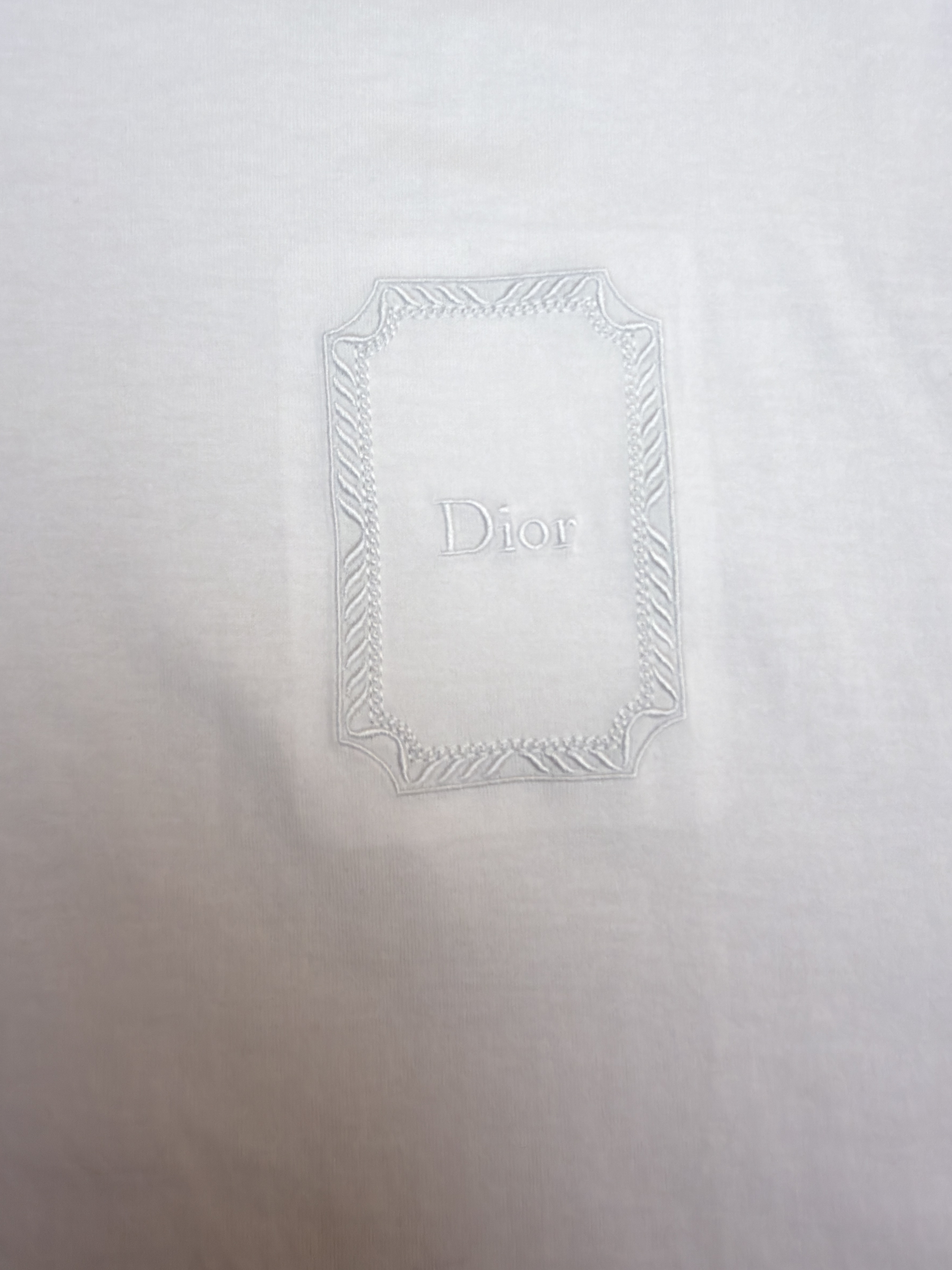DIOR 迪奥 铭牌刺绣圆领短袖 T恤 夏季 白色 黑色 A0 