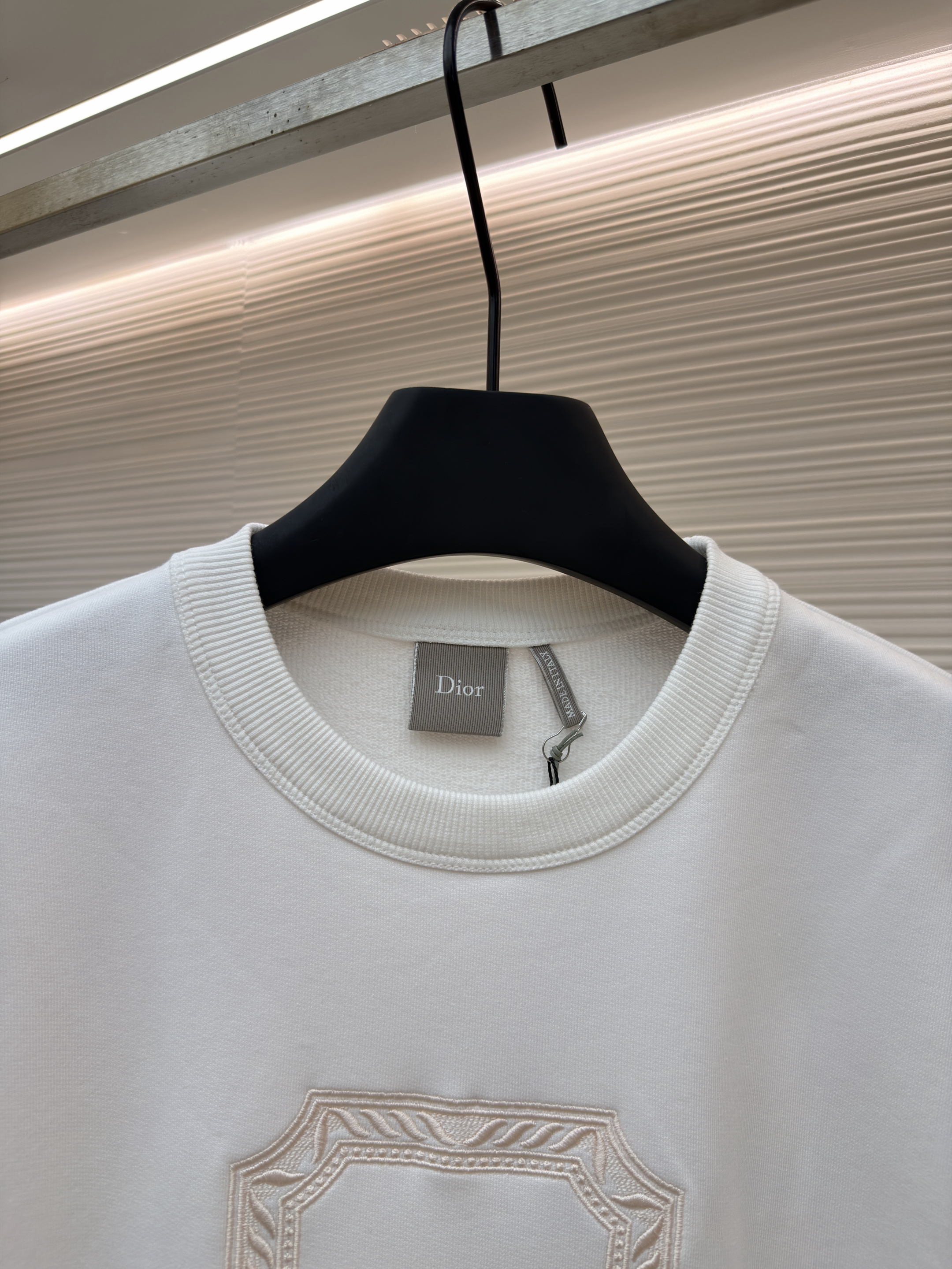 DIOR 迪奥 蜂鸟图案套头卫衣 圆领 秋冬 外套 长袖 白色 B0 