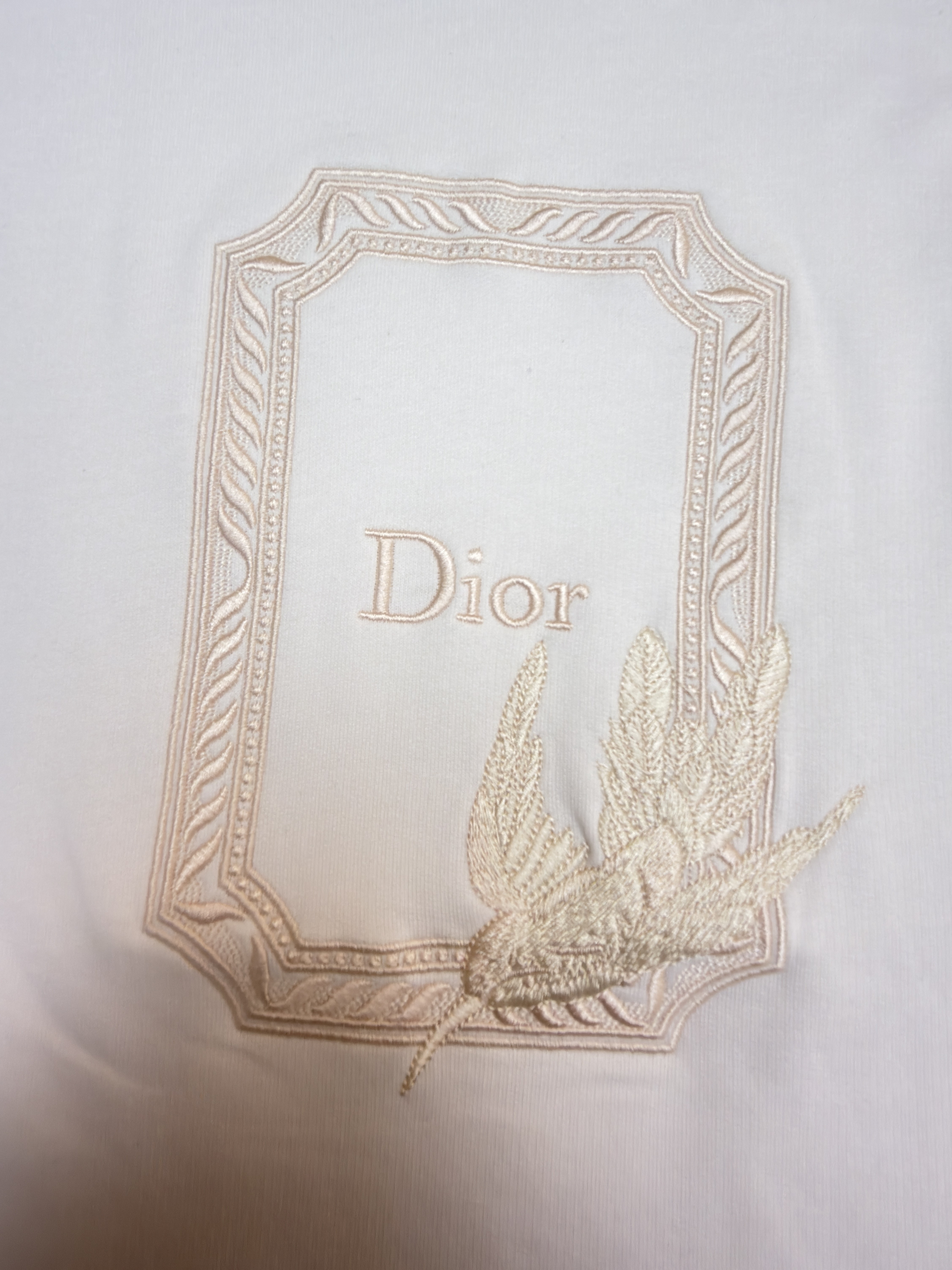 DIOR 迪奥 蜂鸟图案套头卫衣 圆领 秋冬 外套 长袖 白色 B0 