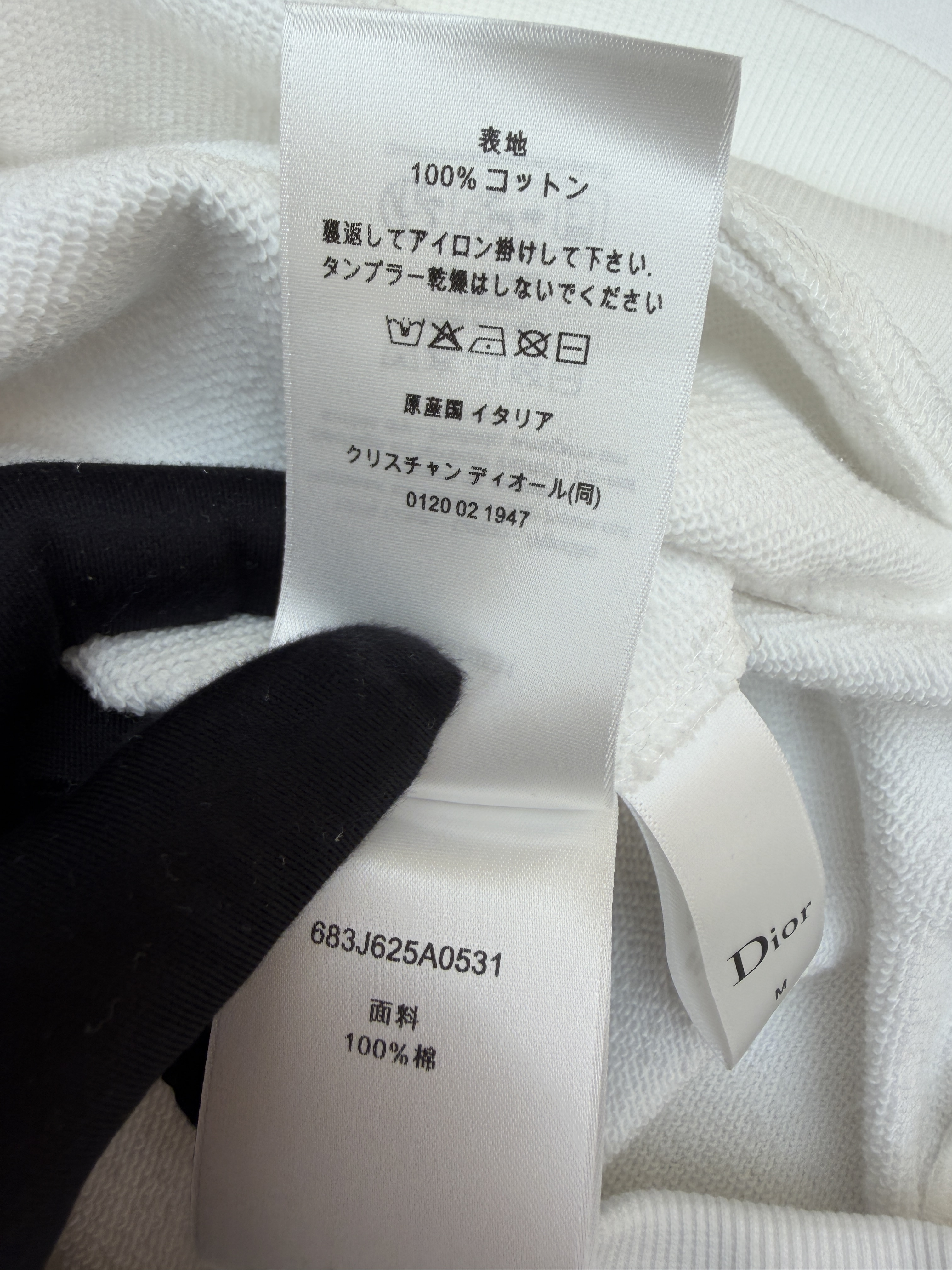 DIOR 迪奥 蜂鸟图案套头卫衣 圆领 秋冬 外套 长袖 白色 B0 