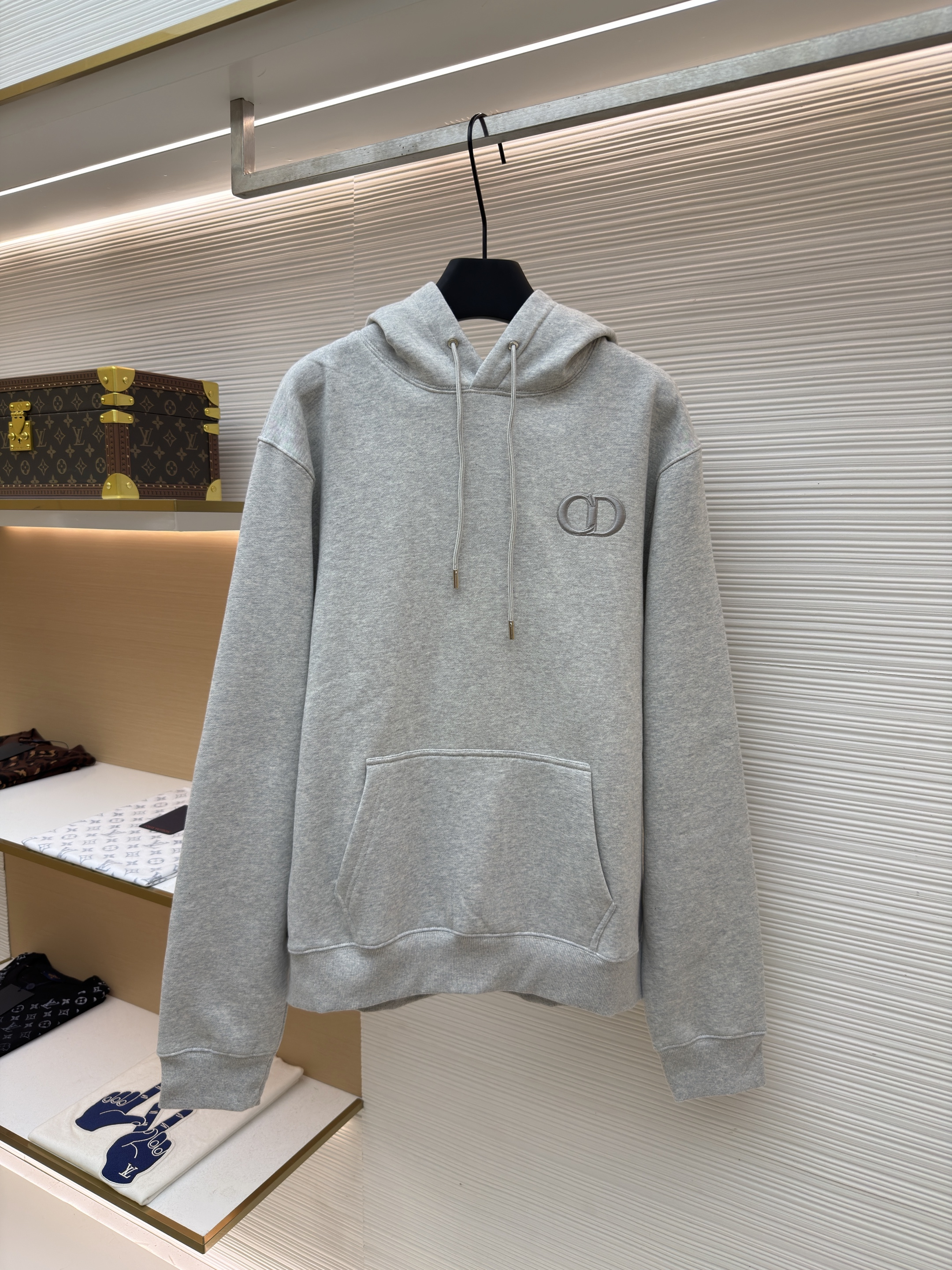 DIOR 迪奥 CD字母刺绣连帽卫衣 秋冬 外套 长袖 黑色 灰色 绿色 蓝色 B0