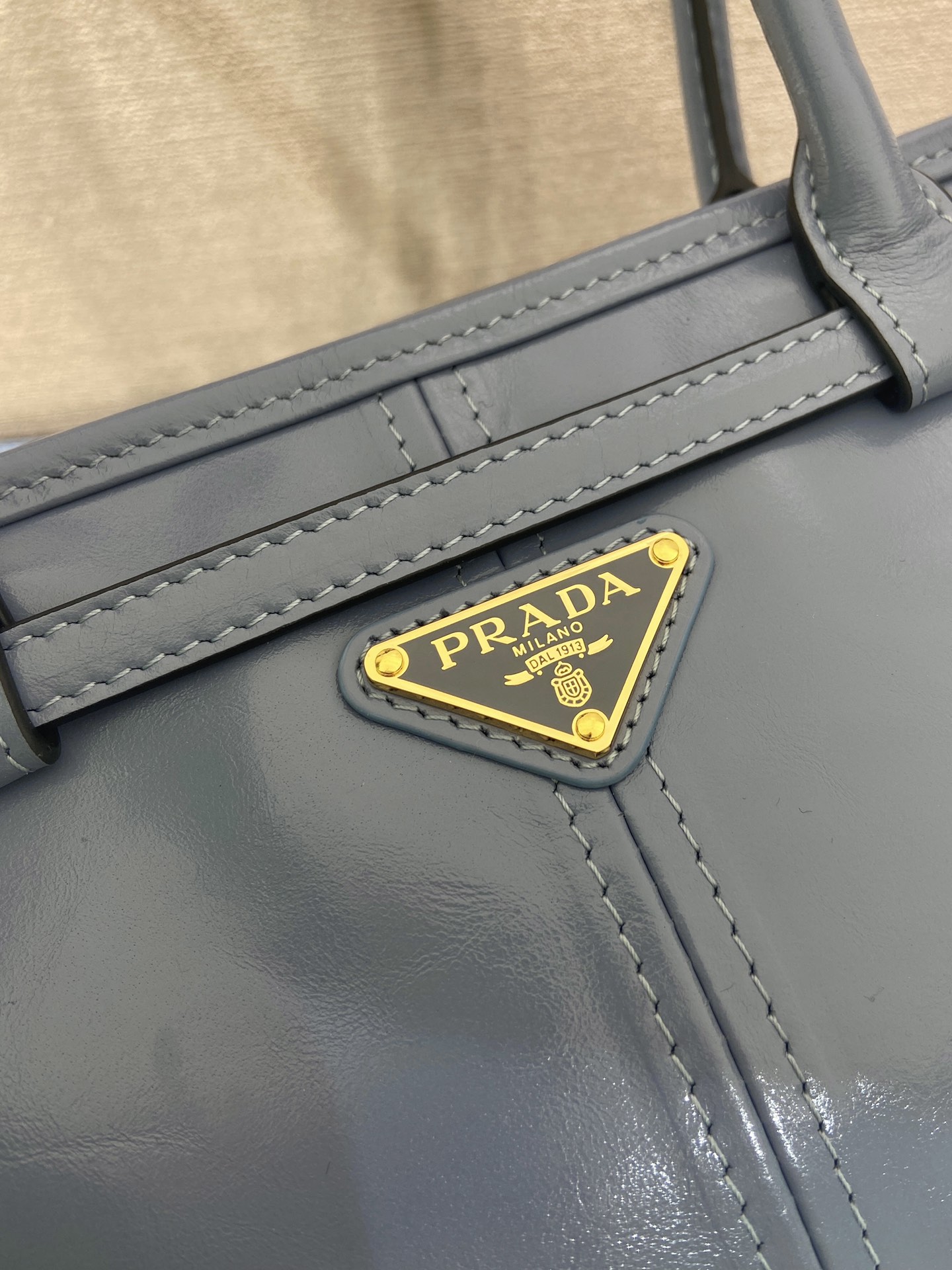 中号 普拉达 PRADA Bonnie 手提单肩包 皮革 航空蓝 F0-1BA426_2CYR_F05GU_V_MOO