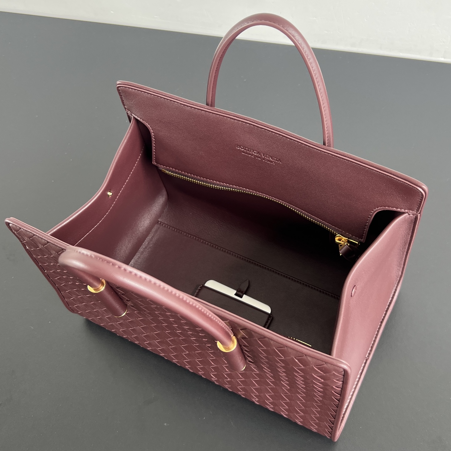  托特 Small BV Bottega Veneta Intreccio Woven Zip Tote Bag (Lambskin) - J0-875932V5KD06149