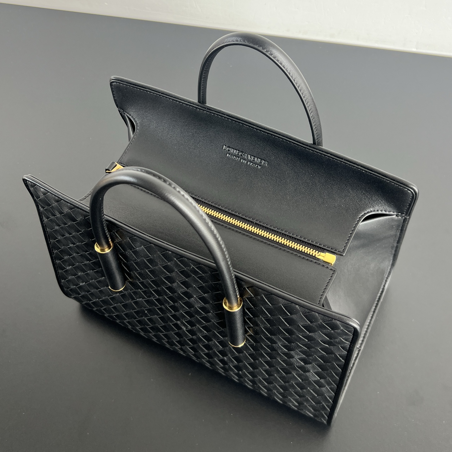  托特 Small BV Bottega Veneta Intreccio Woven Zip Tote Bag (Lambskin) - J0-875932V5KD06149