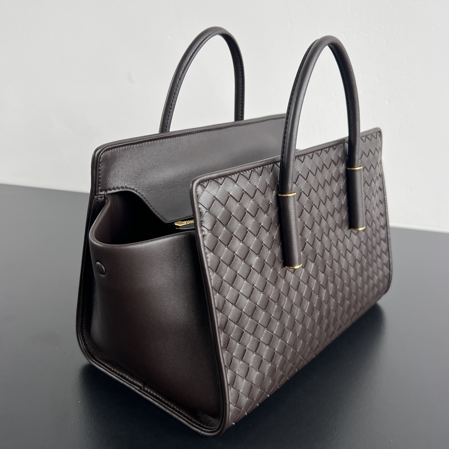  托特 Small BV Bottega Veneta Intreccio Woven Zip Tote Bag (Lambskin) - J0-875932V5KD06149