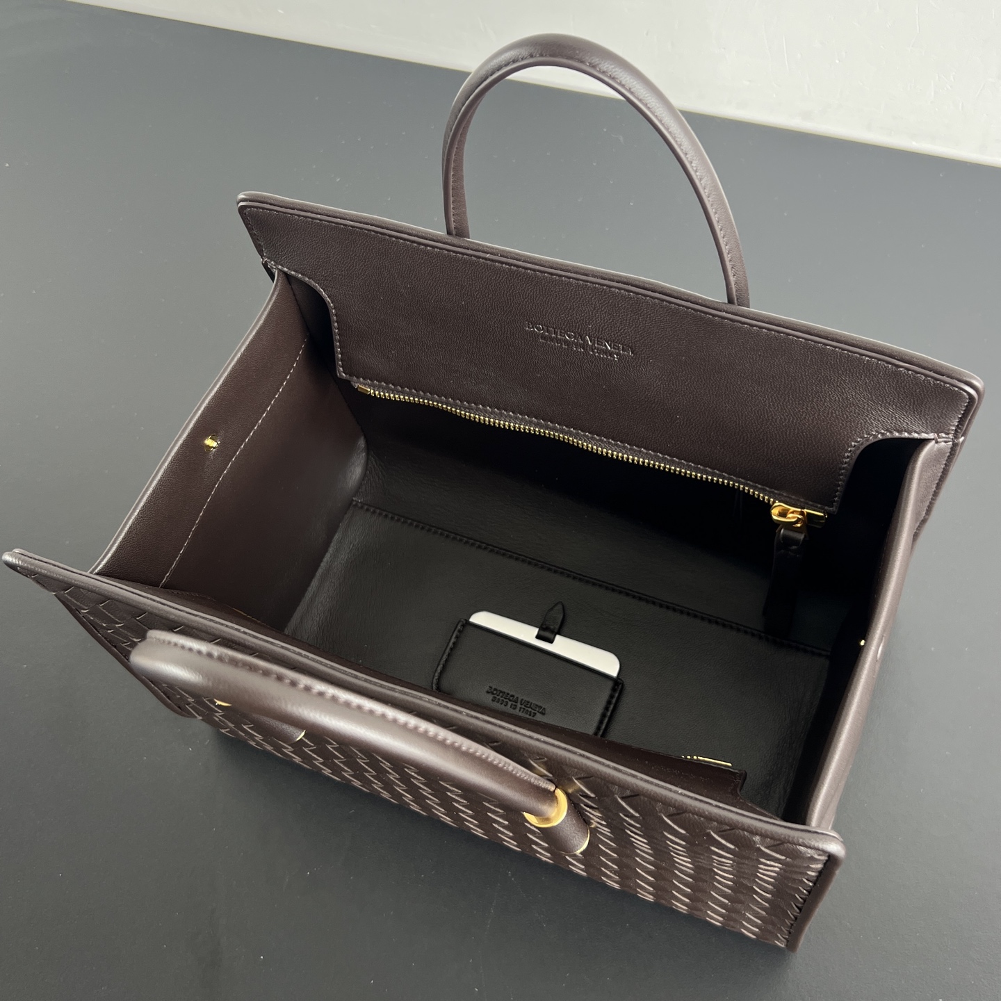  托特 Small BV Bottega Veneta Intreccio Woven Zip Tote Bag (Lambskin) - J0-875932V5KD06149