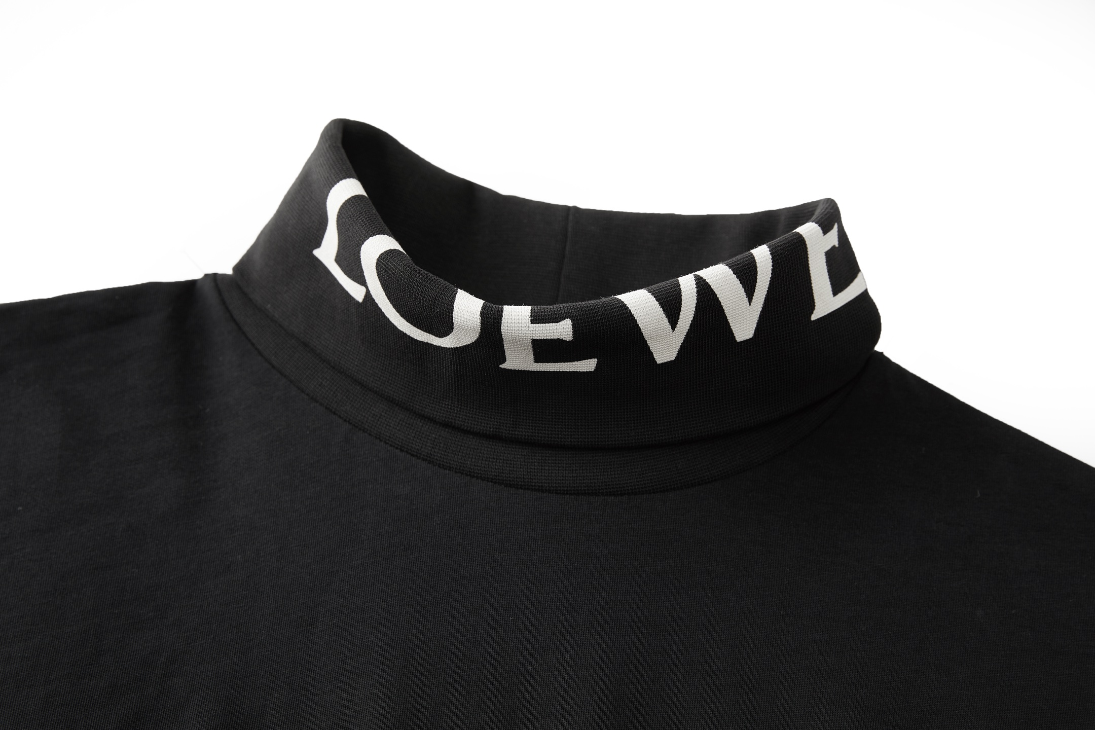 Loewe 罗意威 印花标识高领打底衫 T恤 长袖 秋冬 黑色 A7