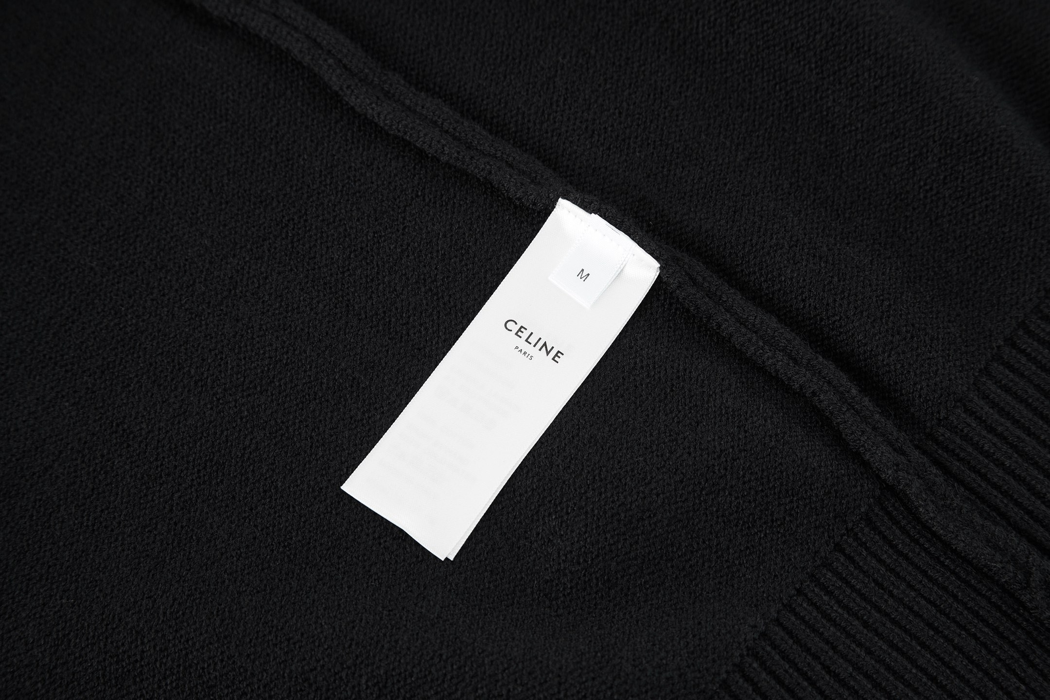 CELINE 赛琳 凯旋门提花圆领毛衣套头 针织衫 长袖 外套 黑色 B0 