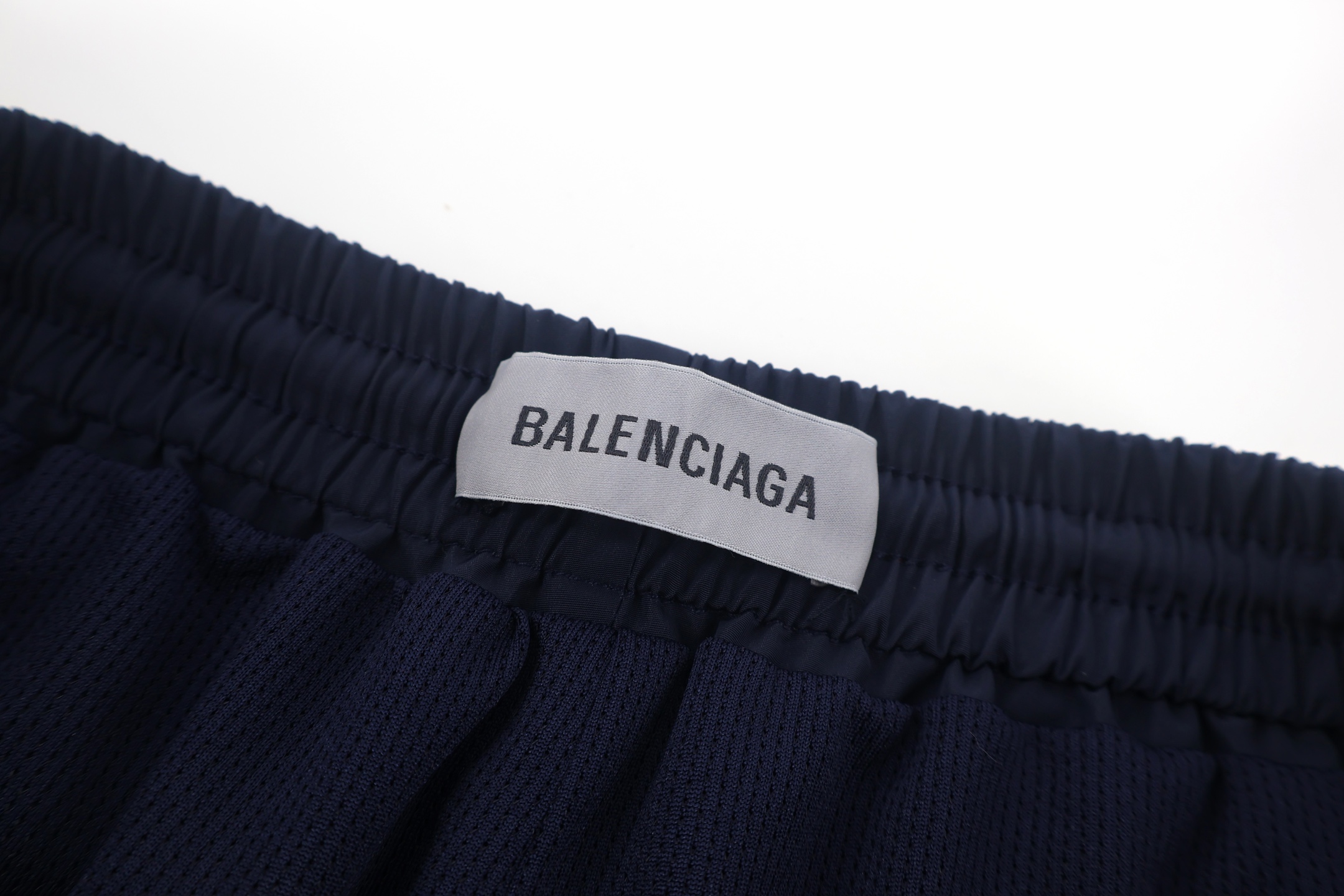 Balenciaga 巴黎世家 撞色皇冠刺绣反光印花松紧腰运动裤 休闲裤 长裤 裤子 藏蓝色 红色 B0