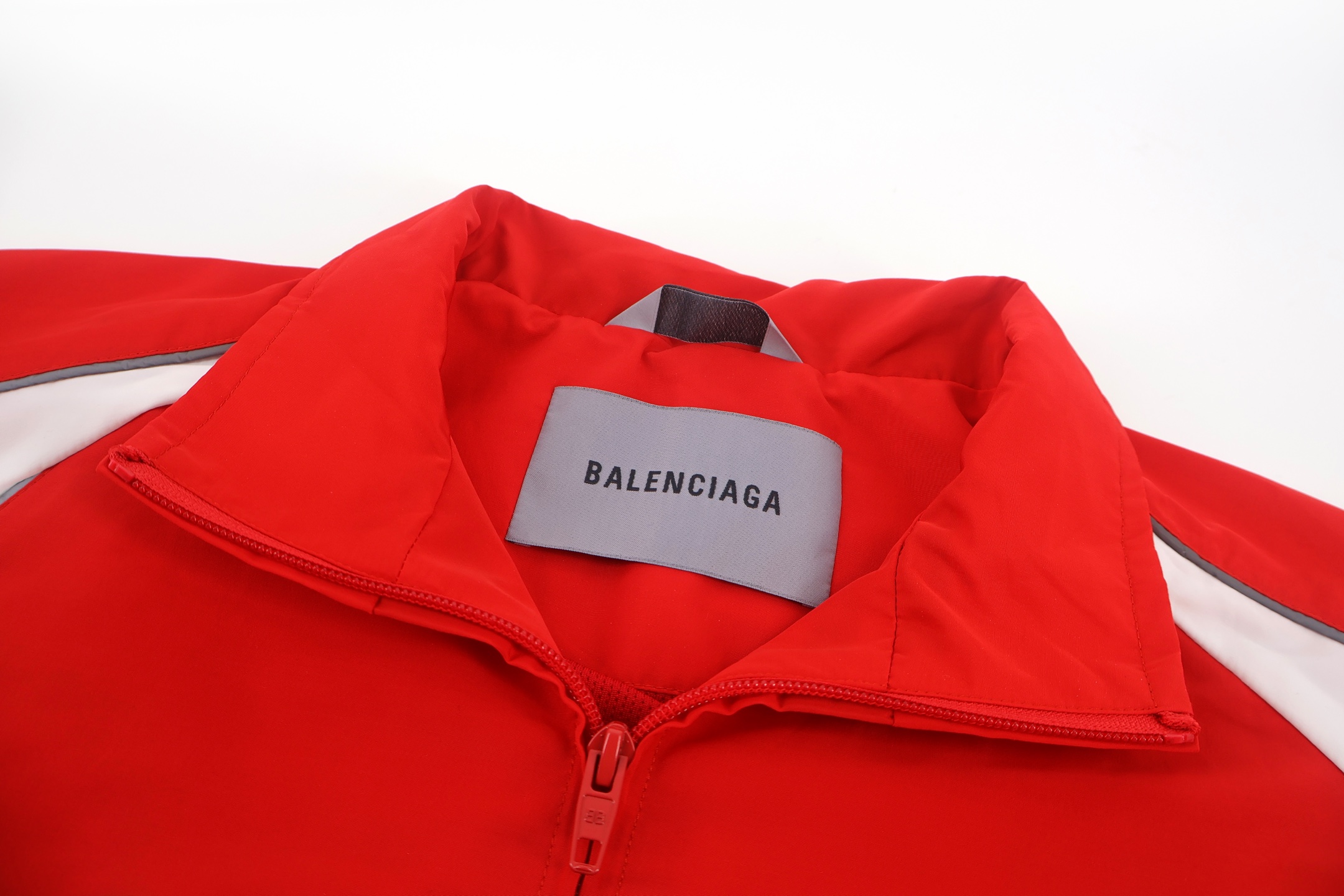 Balenciaga 巴黎世家 撞色皇冠刺绣反光印花拉链运动夹克 外套 长袖 藏蓝色 红色 B2