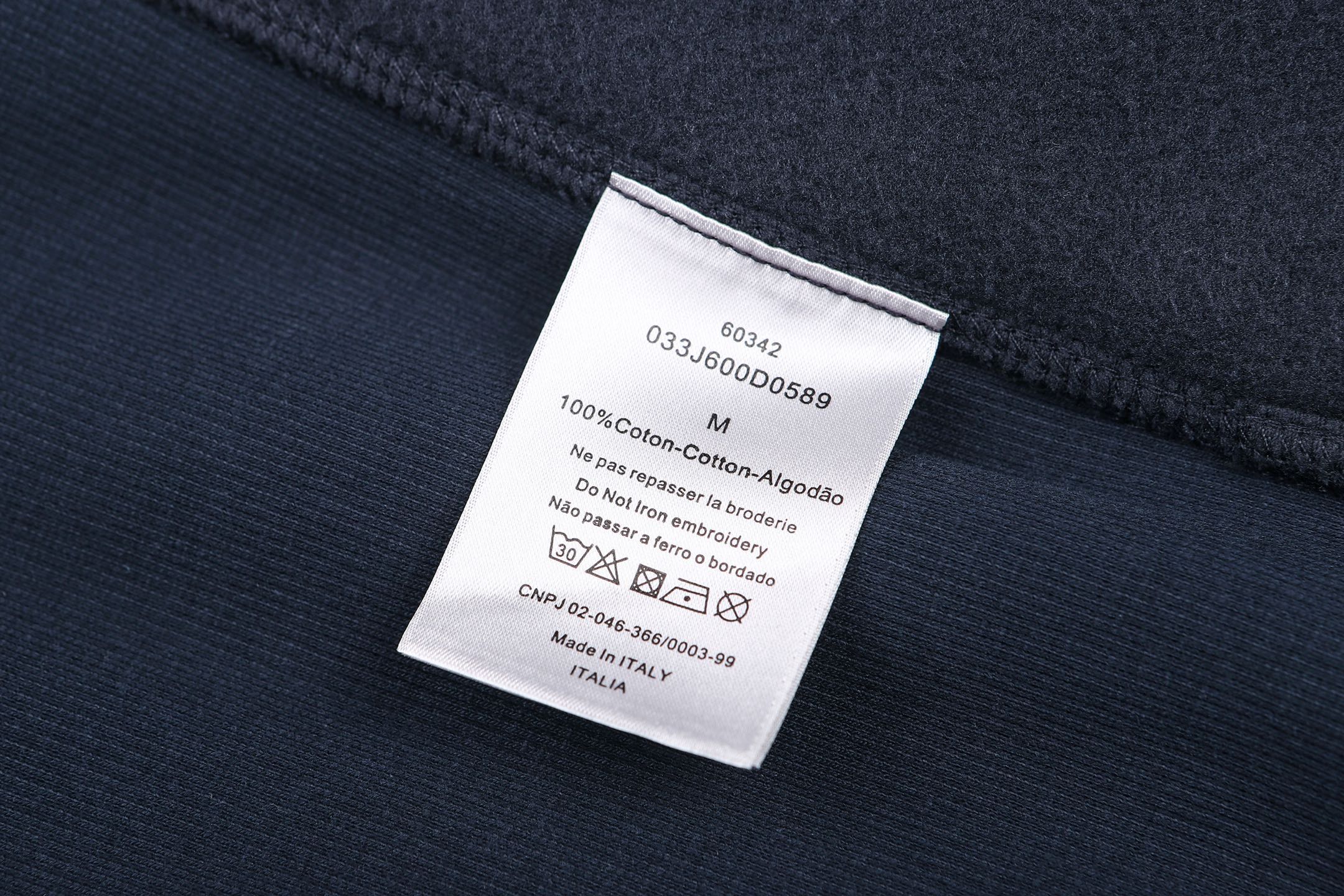 DIOR 迪奥 满印字母毛巾棉连帽卫衣 套头 秋冬 外套 长袖 白色 藏蓝色 B0 