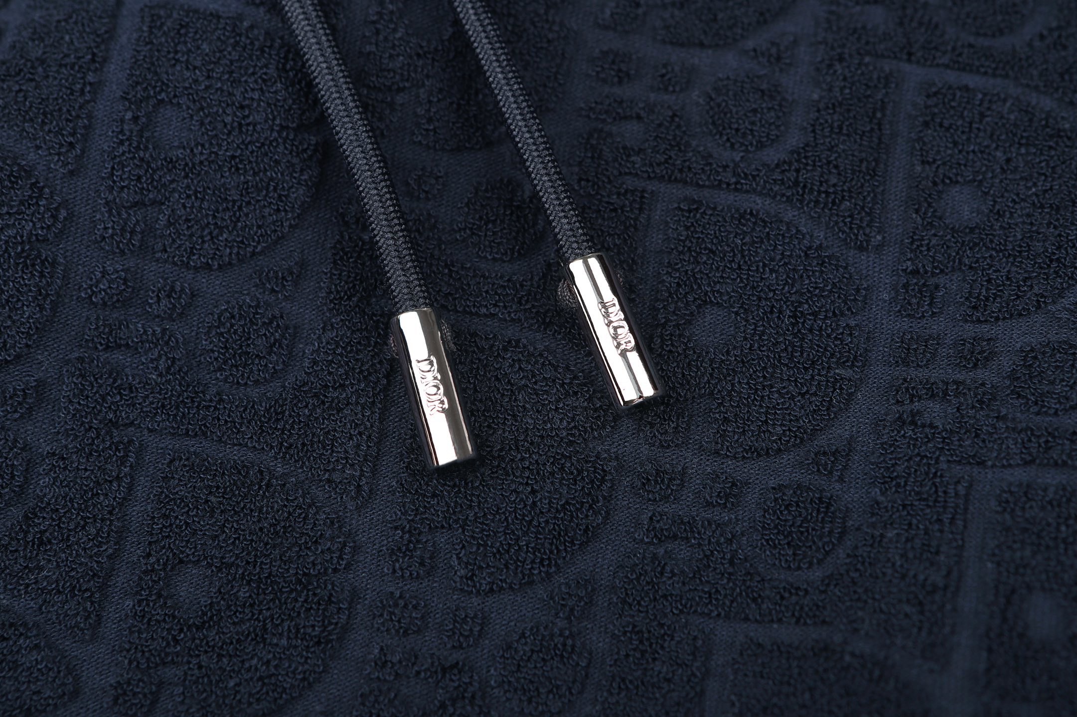 DIOR 迪奥 满印字母毛巾棉连帽卫衣 套头 秋冬 外套 长袖 白色 藏蓝色 B0 