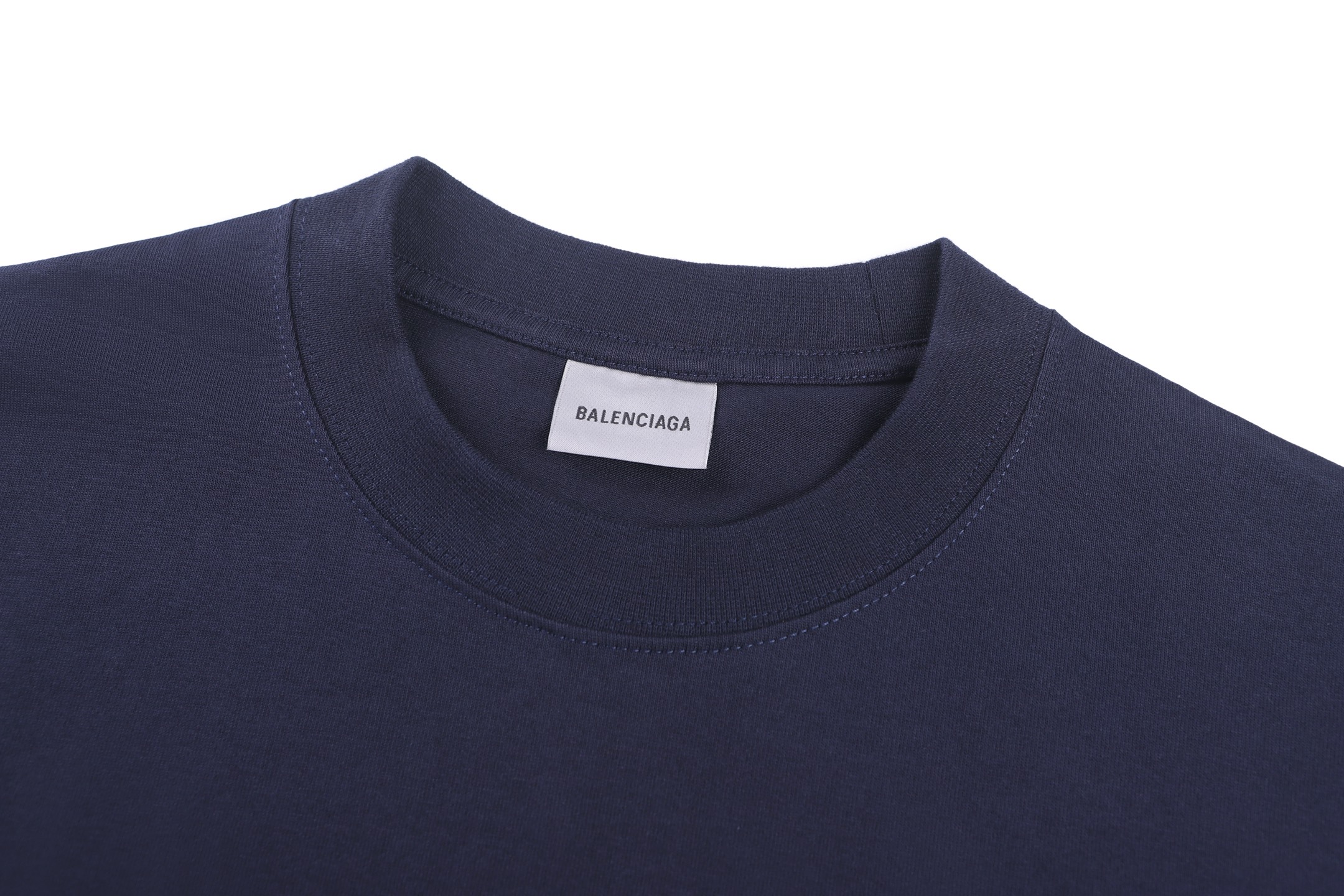 Balenciaga 巴黎世家 WFP字母印花圆领短袖 T恤 圆领 夏季 藏蓝色 灰色 A0 