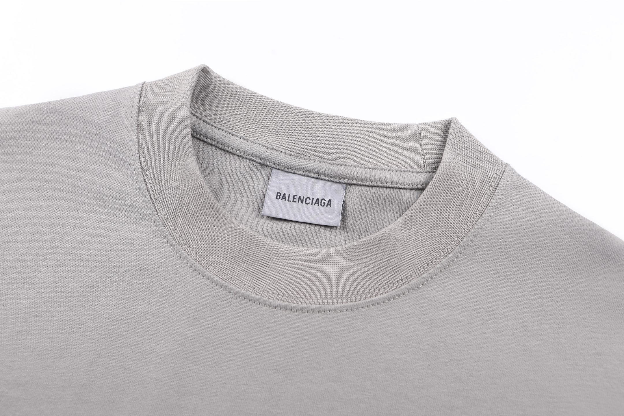 Balenciaga 巴黎世家 WFP字母印花圆领短袖 T恤 圆领 夏季 藏蓝色 灰色 A0 