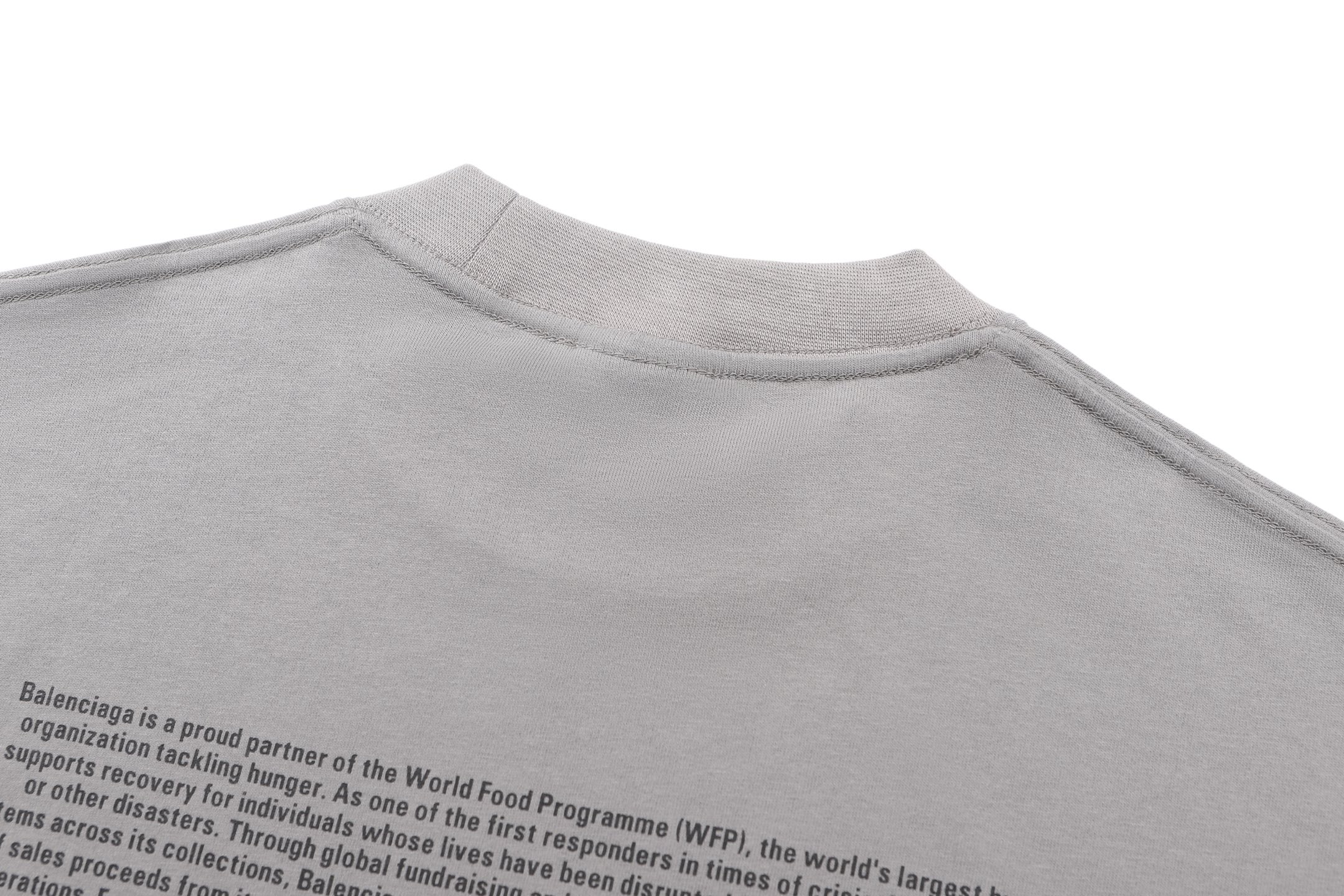 Balenciaga 巴黎世家 WFP字母印花圆领短袖 T恤 圆领 夏季 藏蓝色 灰色 A0 