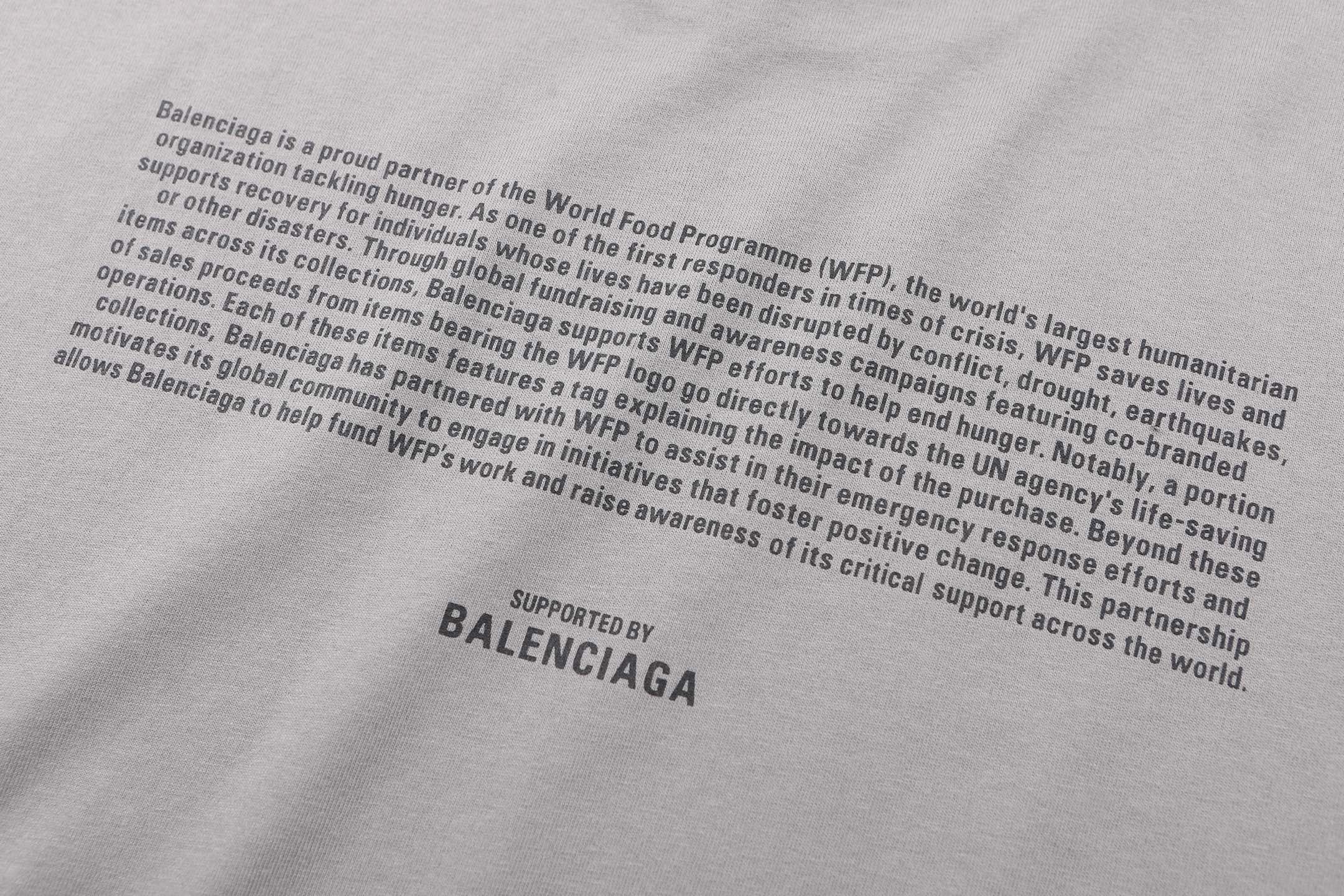 Balenciaga 巴黎世家 WFP字母印花圆领短袖 T恤 圆领 夏季 藏蓝色 灰色 A0 