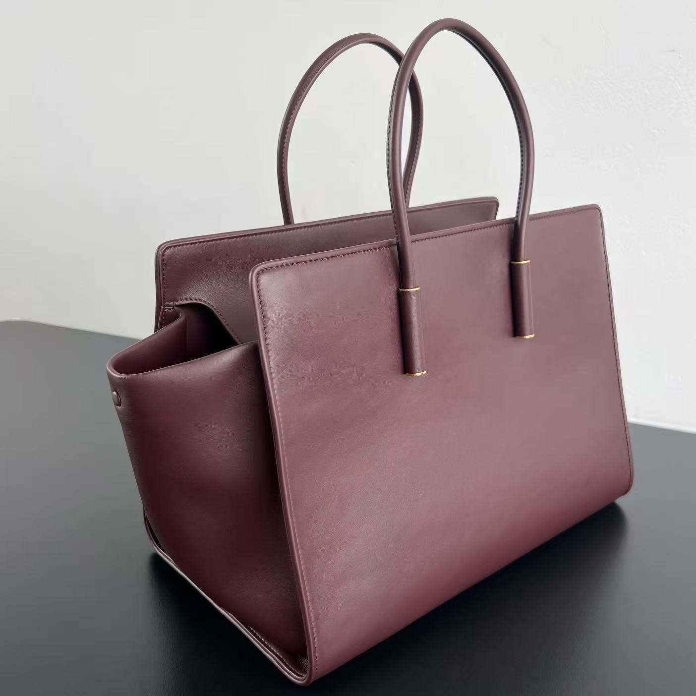 托特 Middle BV Bottega Veneta Barbara Woven Zip Tote Bag (sheepskin) 红色平面- J0-868327