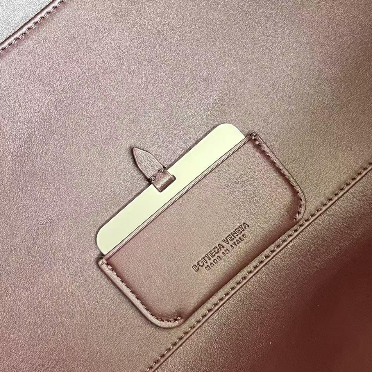 托特 Middle BV Bottega Veneta Barbara Woven Zip Tote Bag (sheepskin) 红色平面- J0-868327