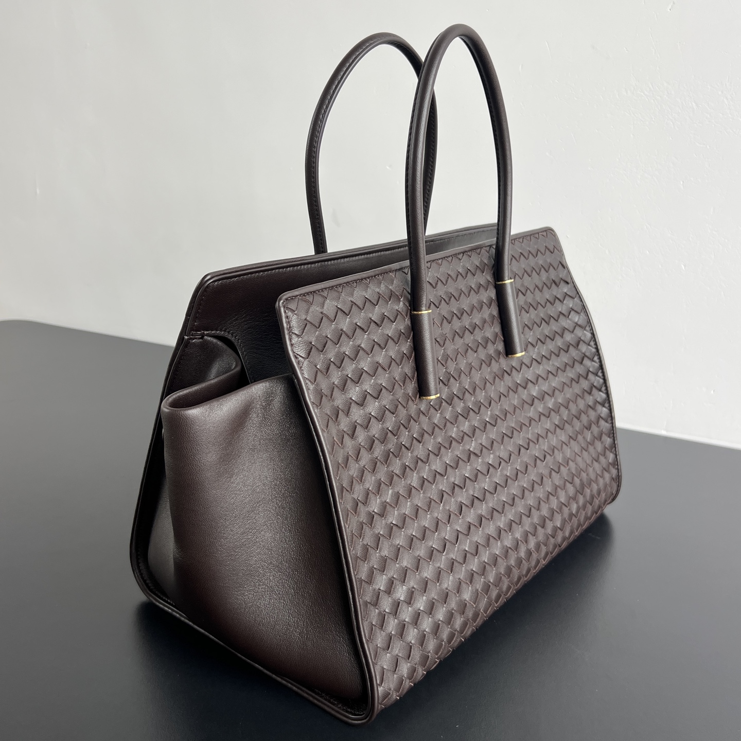 托特 Middle BV Bottega Veneta Intreccio Woven Zip Tote Bag (sheepskin) - J0-868327v5kd02094