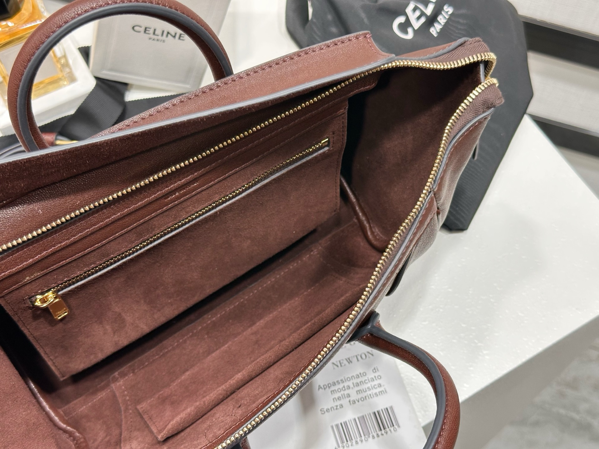 小号 CELINE Luggage 赛琳  单肩 手提包  羊皮 三色 124213